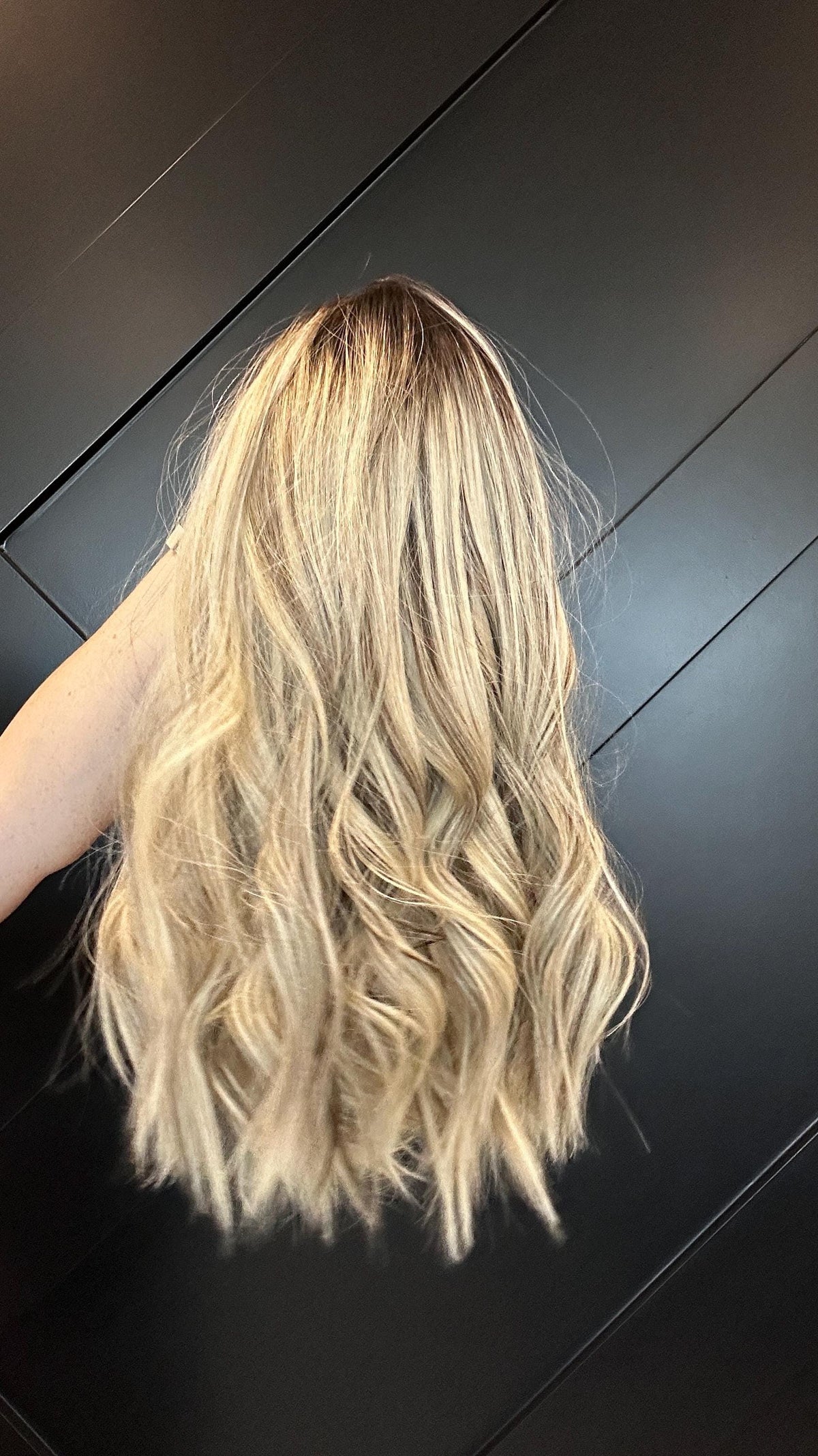 AMANDA Premium European Human Hair Wig – 16” | Silk Top + 0.5” x 6 Lace Front | Medium Density | Natural Blonde Balayage Final sale
