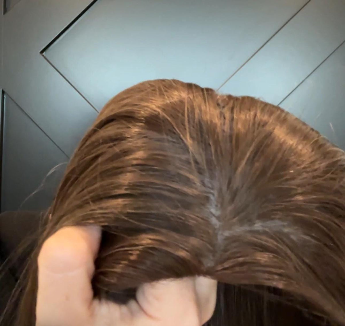 COLETTE 18” European Silk Top Human Hair Topper – Rooted Brown to Beige Blonde | 6x7 Base | Remy Hair | Clip-In Topper Final Sale