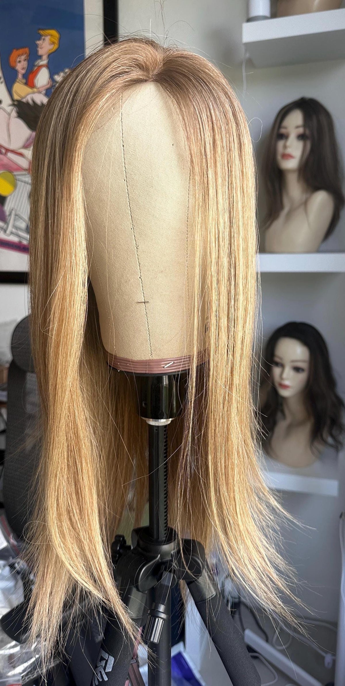CATALINA 18” European Hair Bonding Topper 9x9 – Luxury Monofilament Base with PU | 18” | Medium Density | Natural Hairline