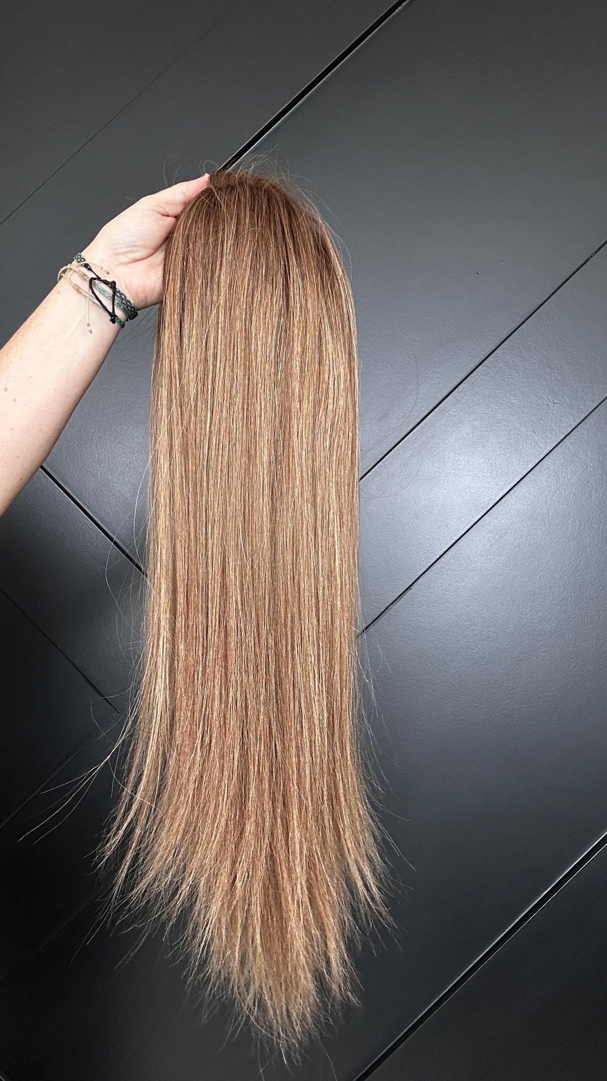 CATALINA 18” European Hair Bonding Topper 9x9 – Luxury Monofilament Base with PU | 18” | Medium Density | Natural Hairline