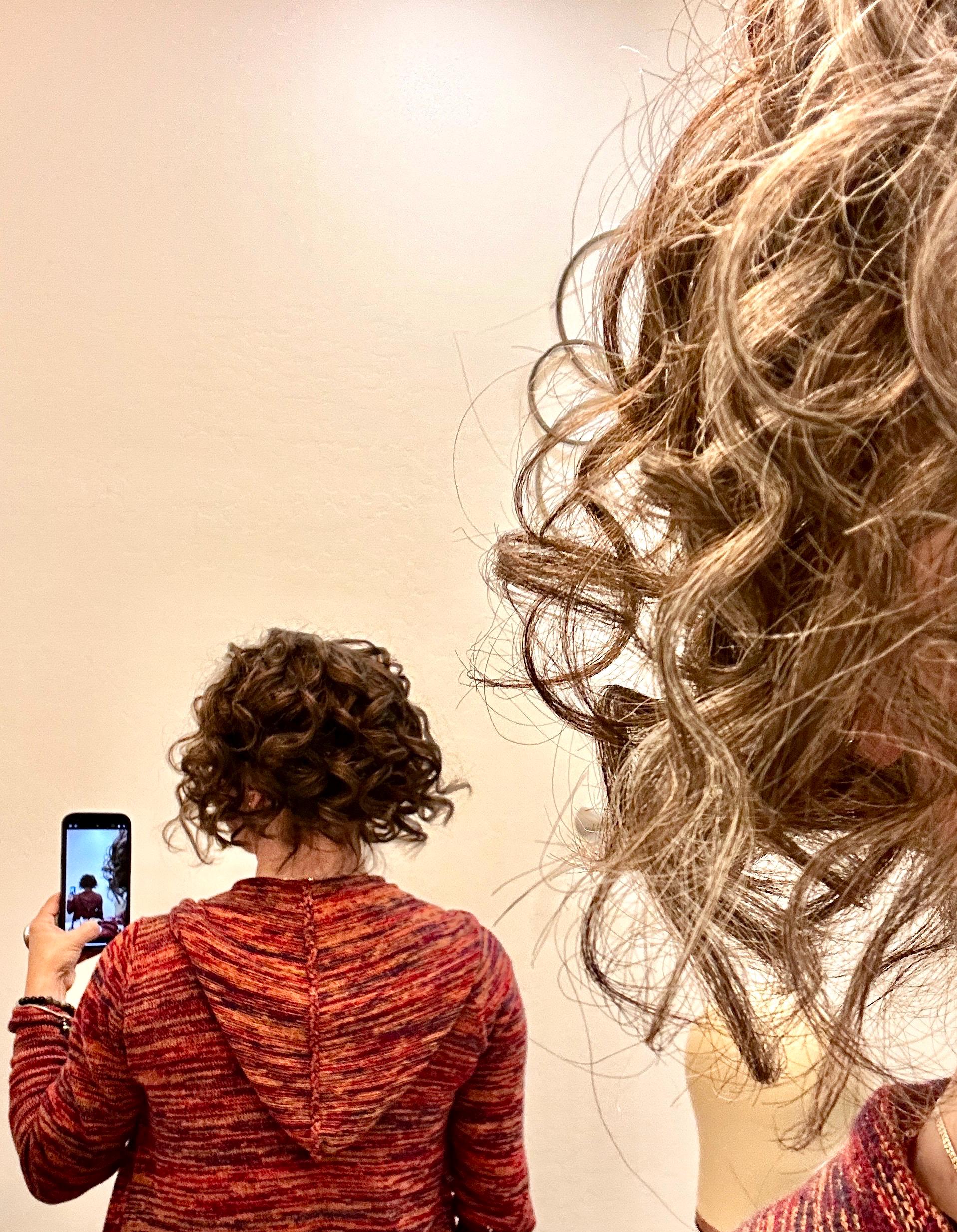 MARGOT 12” Custom-Made Russian, Ukranian or Slavic Hair Human Hair Topper perm curls | Salt and Pepper– closed lace Top 7x7 | Low density