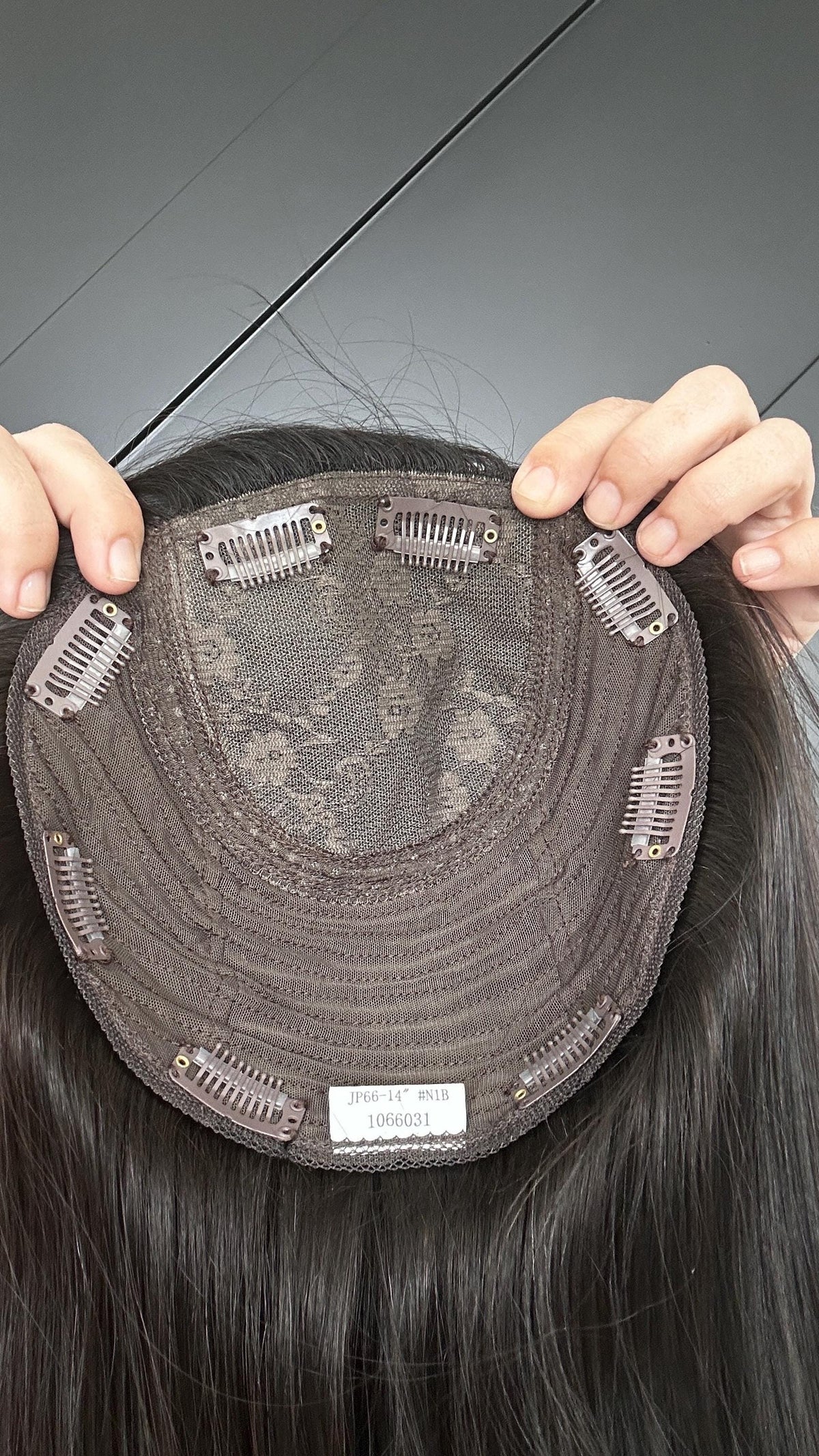 MYSTERY European human hair silk 8x8 topper, natural black high density 14”-20” Styled Curled Final Sale