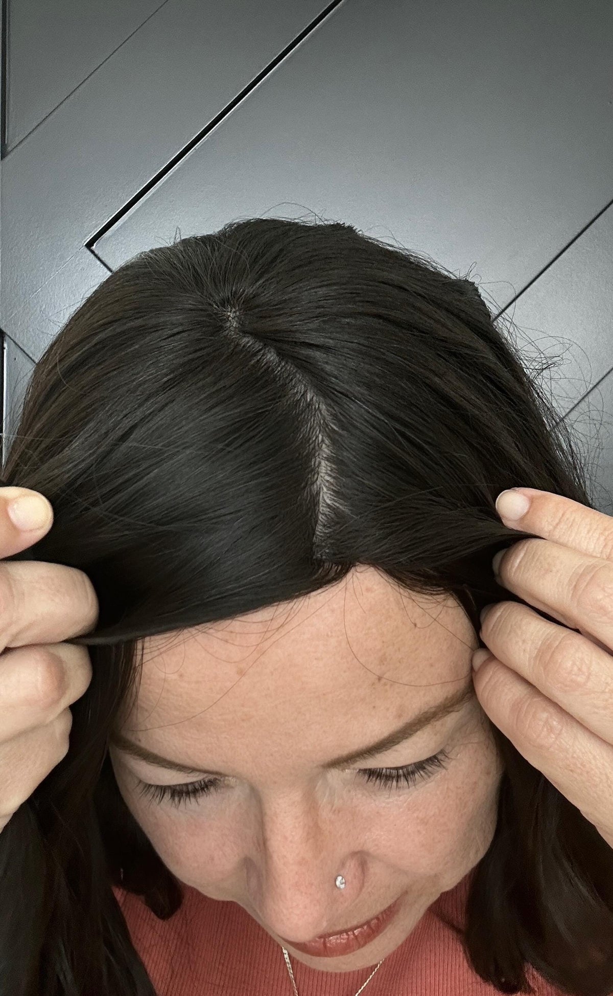 MYSTERY European human hair silk 8x8 topper, natural black high density 14”-20” Styled Curled Final Sale