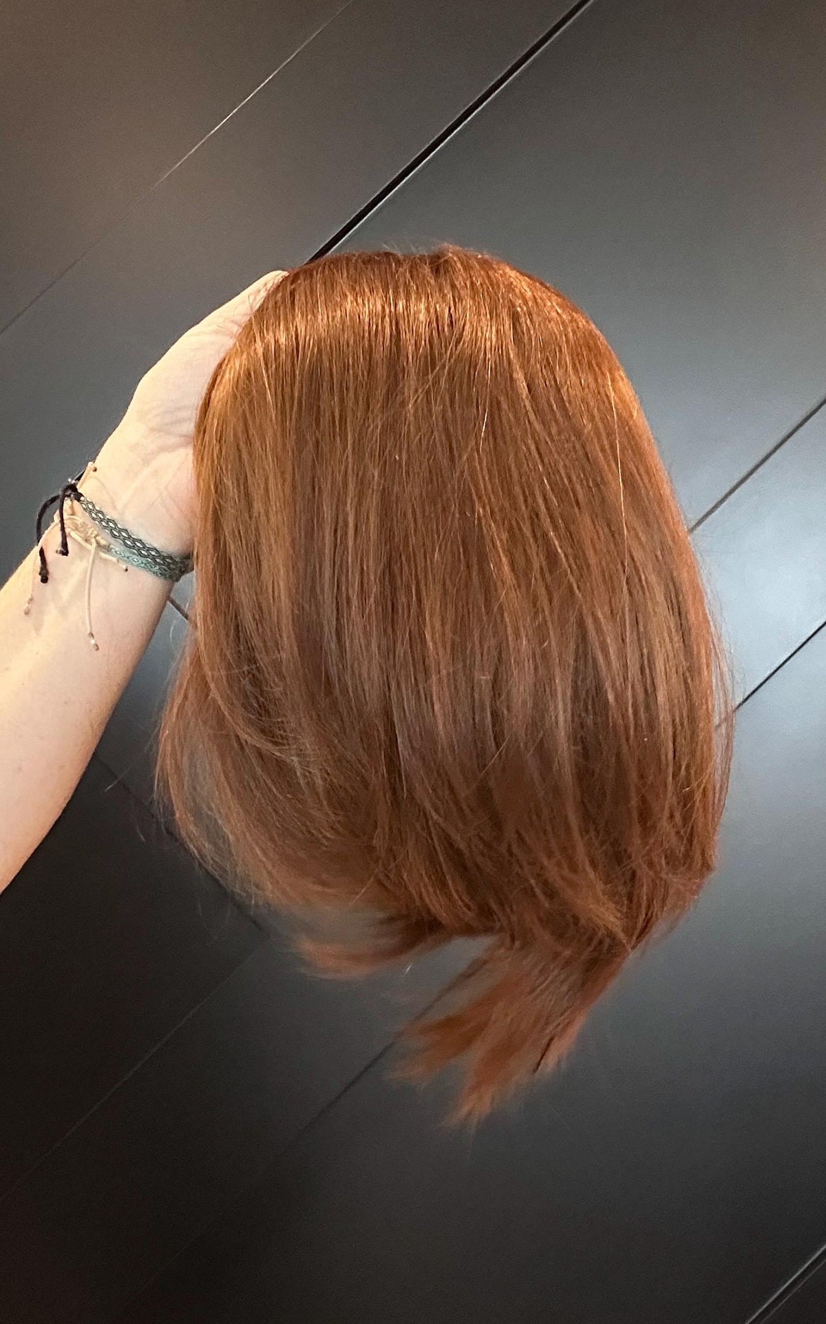 MARIANA European Human Hair Auburn Copper 6x7 Topper silk top 4x4 | 12” Final Sale