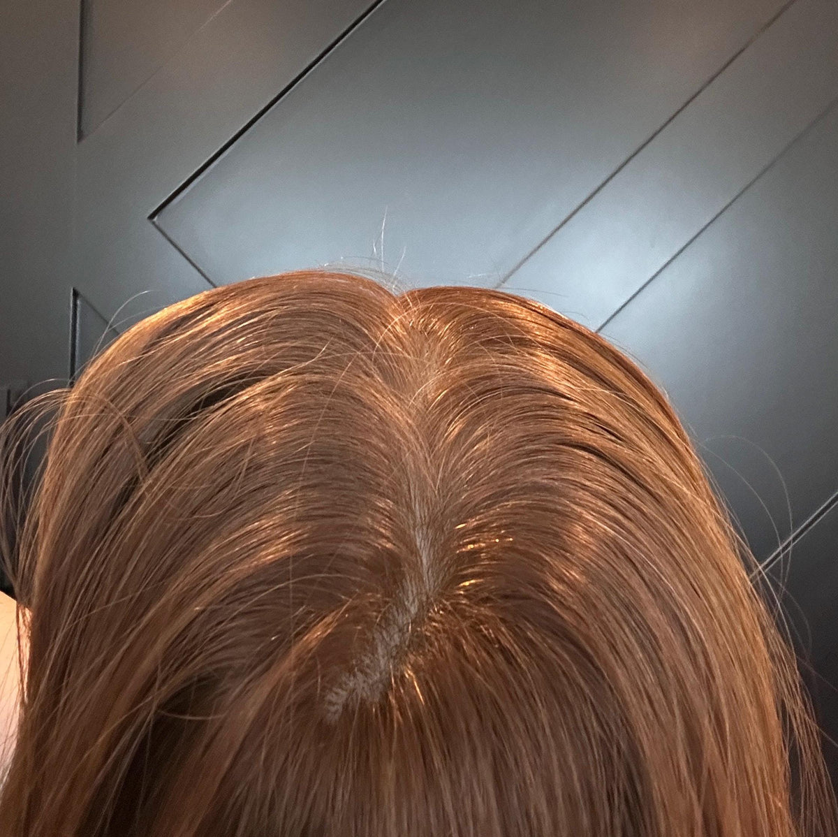 MARIANA European Human Hair Auburn Copper 6x7 Topper silk top 4x4 | 12” Final Sale