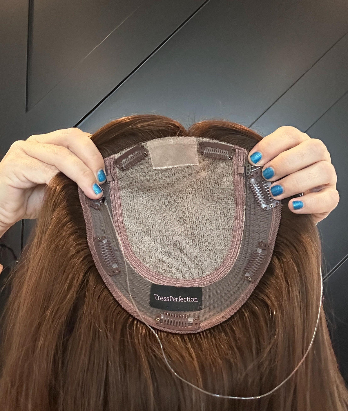 TINA European Human Hair Auburn Copper 6x7 Topper silk top 4x4 | 14”
