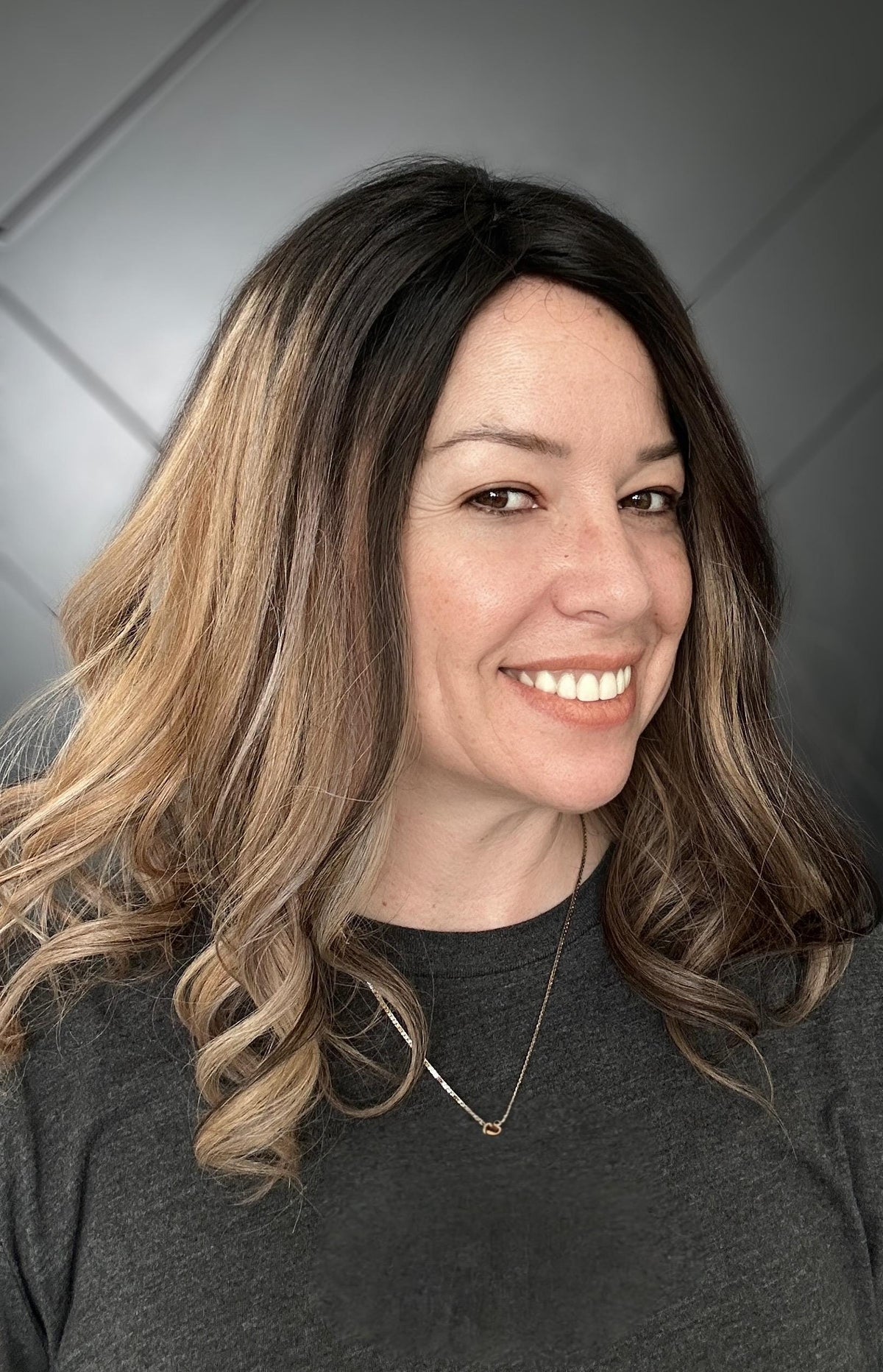 AMINTA 14 European Human Hair Topper | 7x7 Base • 4x4 Silk Top • 14” Length • Balayage Color • Natural Volume & Seamless Blend