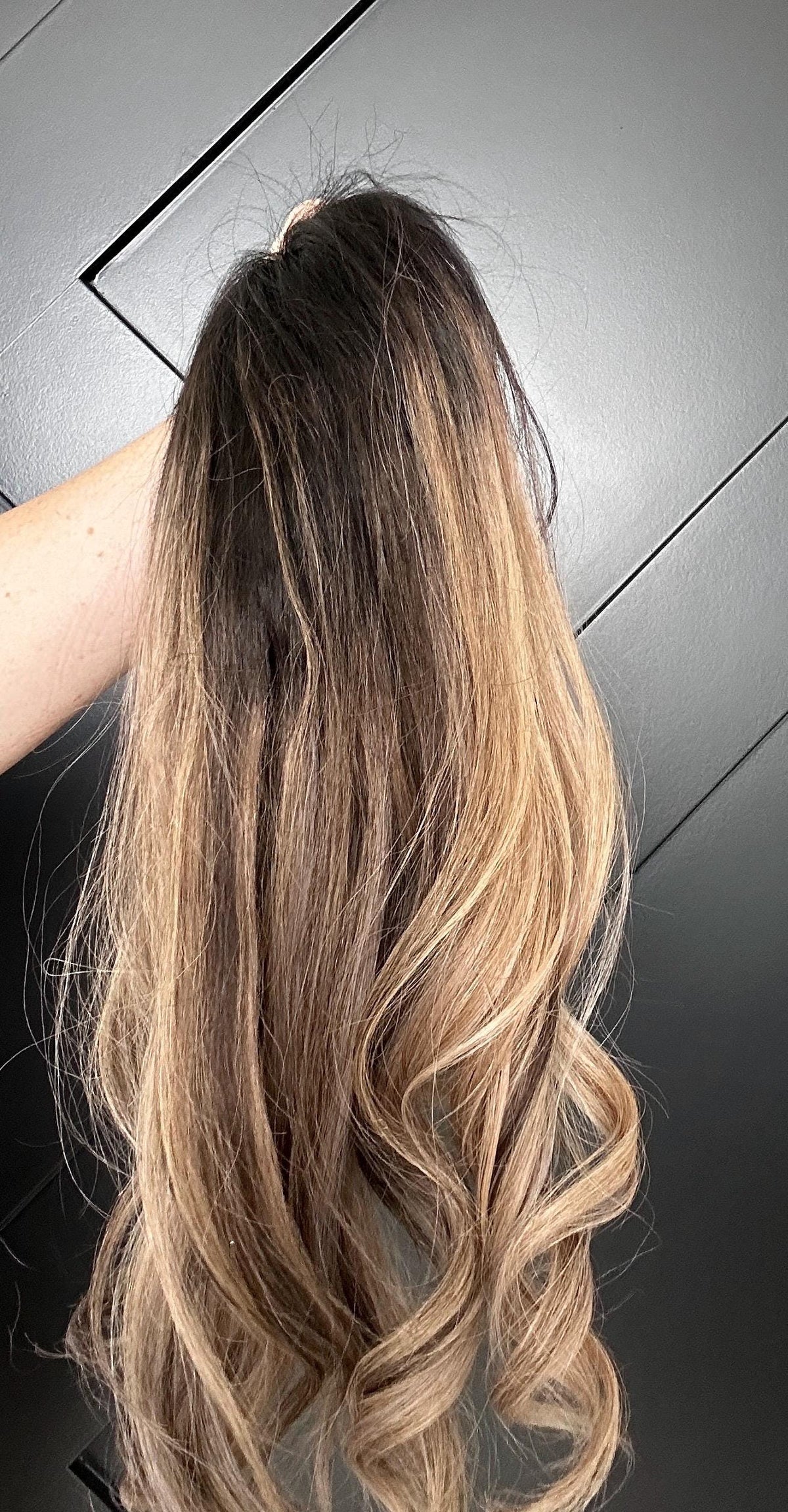 AMINTA 14 European Human Hair Topper | 7x7 Base • 4x4 Silk Top • 14” Length • Balayage Color • Natural Volume & Seamless Blend
