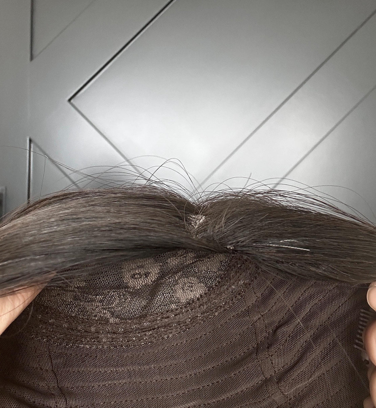 MASCARA 14” European human hair silk 8x8 topper, natural black high density 14” Final Sale