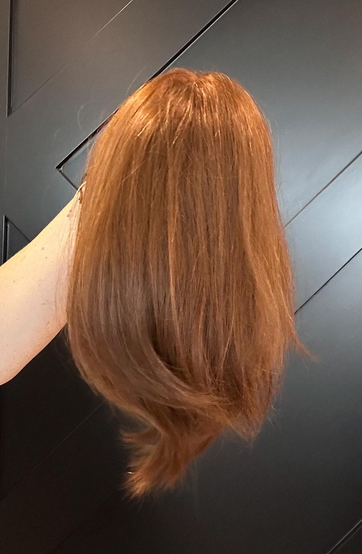 MARIANA European Human Hair Auburn Copper 6x7 Topper silk top 4x4 | 12” Final Sale