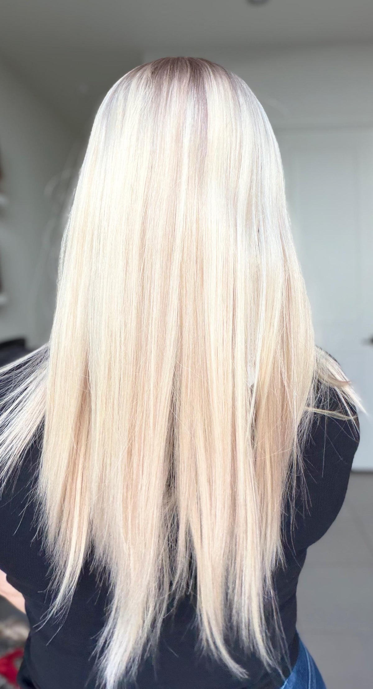 LIORA European Human Hair Topper | 8x8 Base | 4x4 Silk Top | 18” Length | Average Density | Scandinavian Ice Blonde
