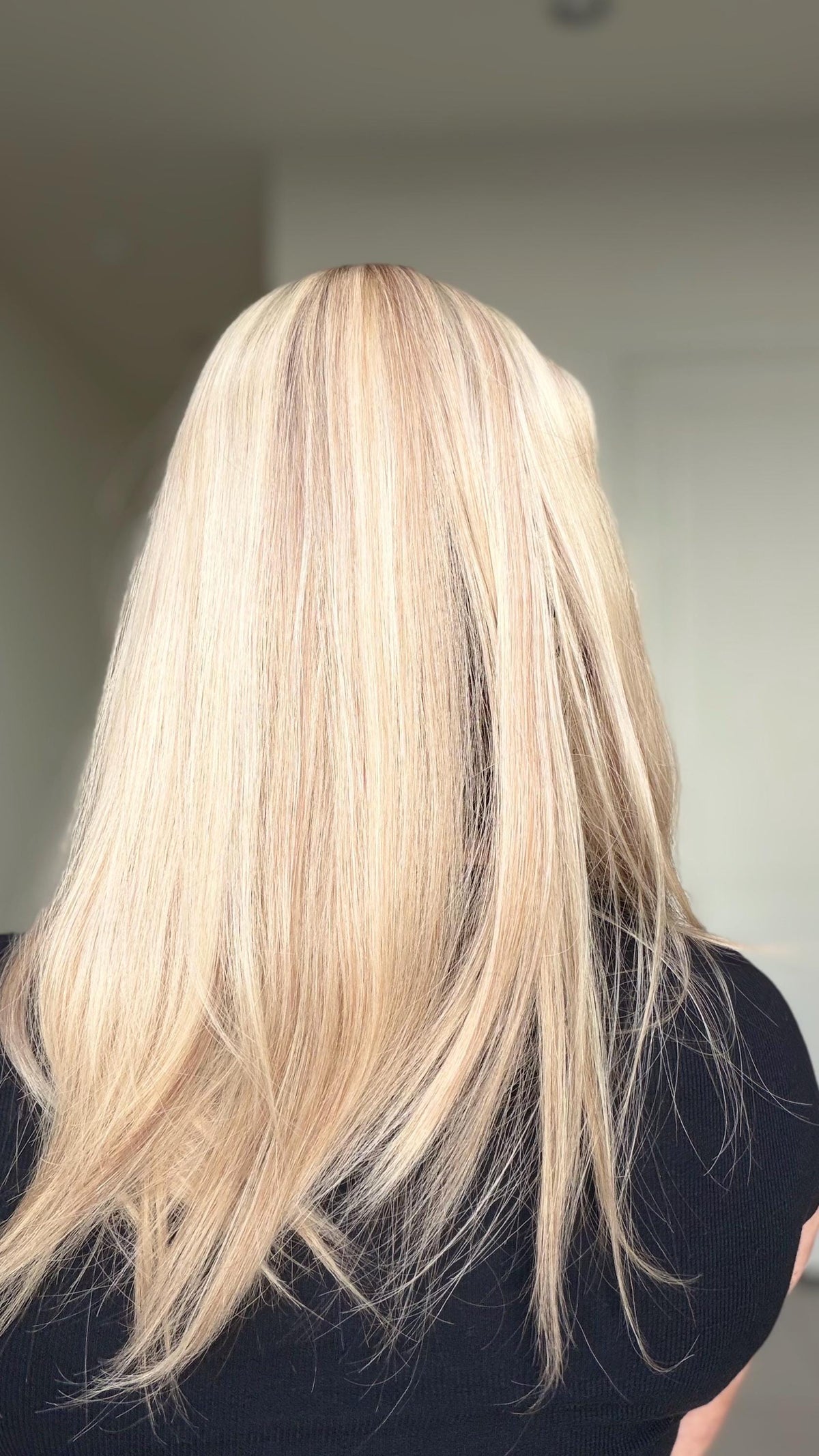 THALIA European Human Hair Topper | 8x8 Base | 4x4 Silk Top | 18” Length | Average Density | Creamy vanilla blonde