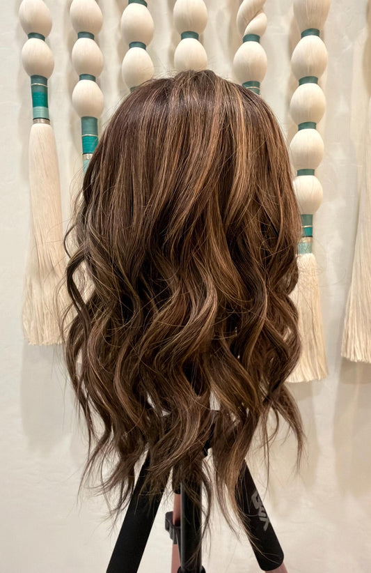 Hair Topper Custom | Remy Human Hair | Balayage Wig Topper – 5x6 or 9x9 Silk or Monofilament Top | Double Drawn | 150% Density | 10-22” Leng