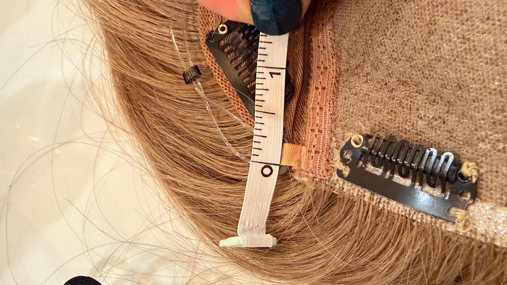 Set of 4 Fabric/Ribbon Loops for Wig or Topper Just the ribbons, topper and halo wire NOT included. 1/4” x 2”