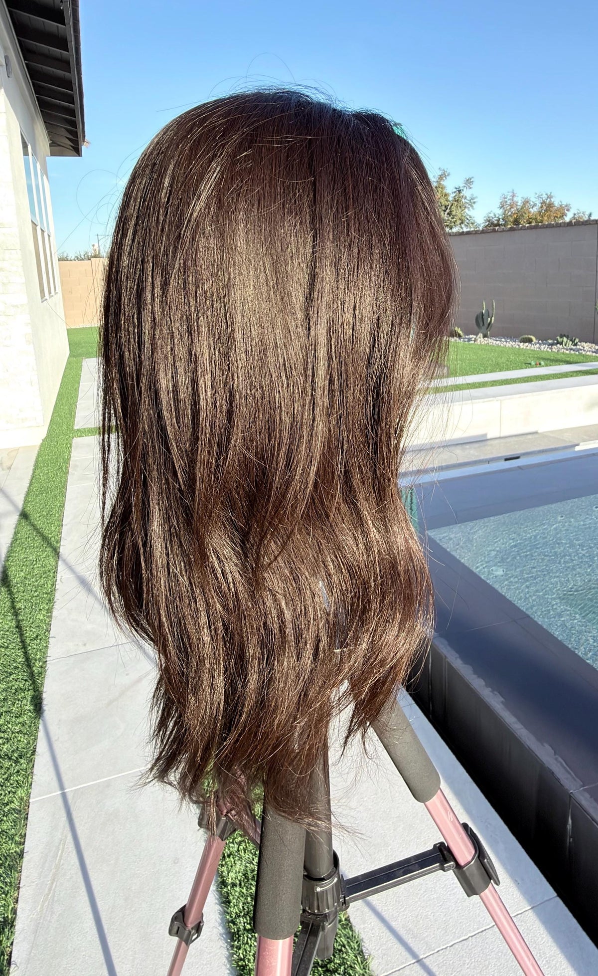 LUXE Layered Brazilian Virgin Human Hair Wig | Medium Density 13x6 Lace Front Wig | Natural Black Vtabs | 20”-26” Bleached Knots