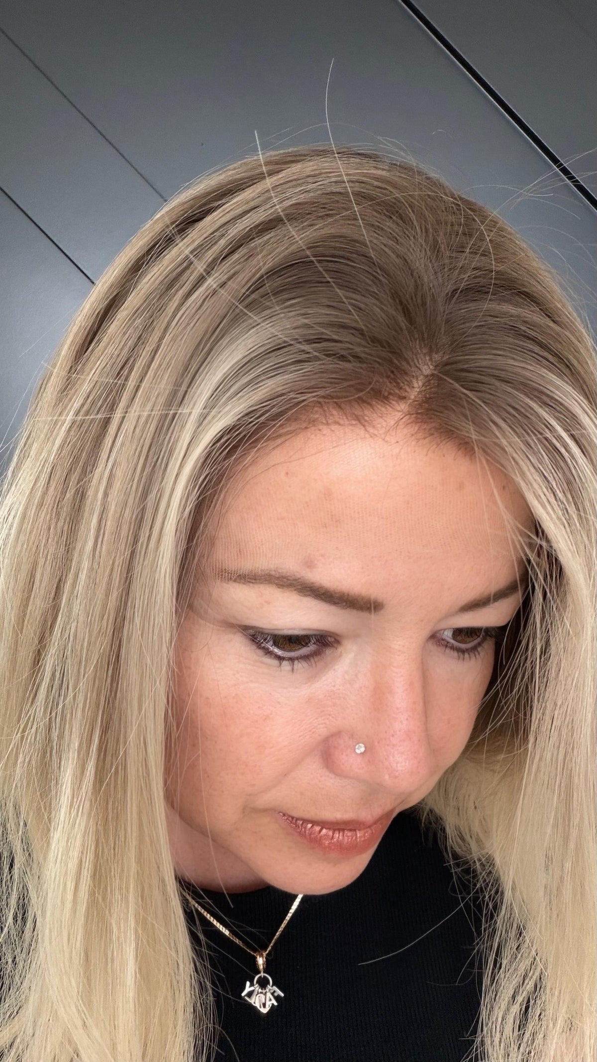EMPRESS Layered Brazilian Virgin Human Hair Wig | Medium Density 5x5.5” Lace Top Wig | Blonde brown balayage | 18”-26” Bleached Knot