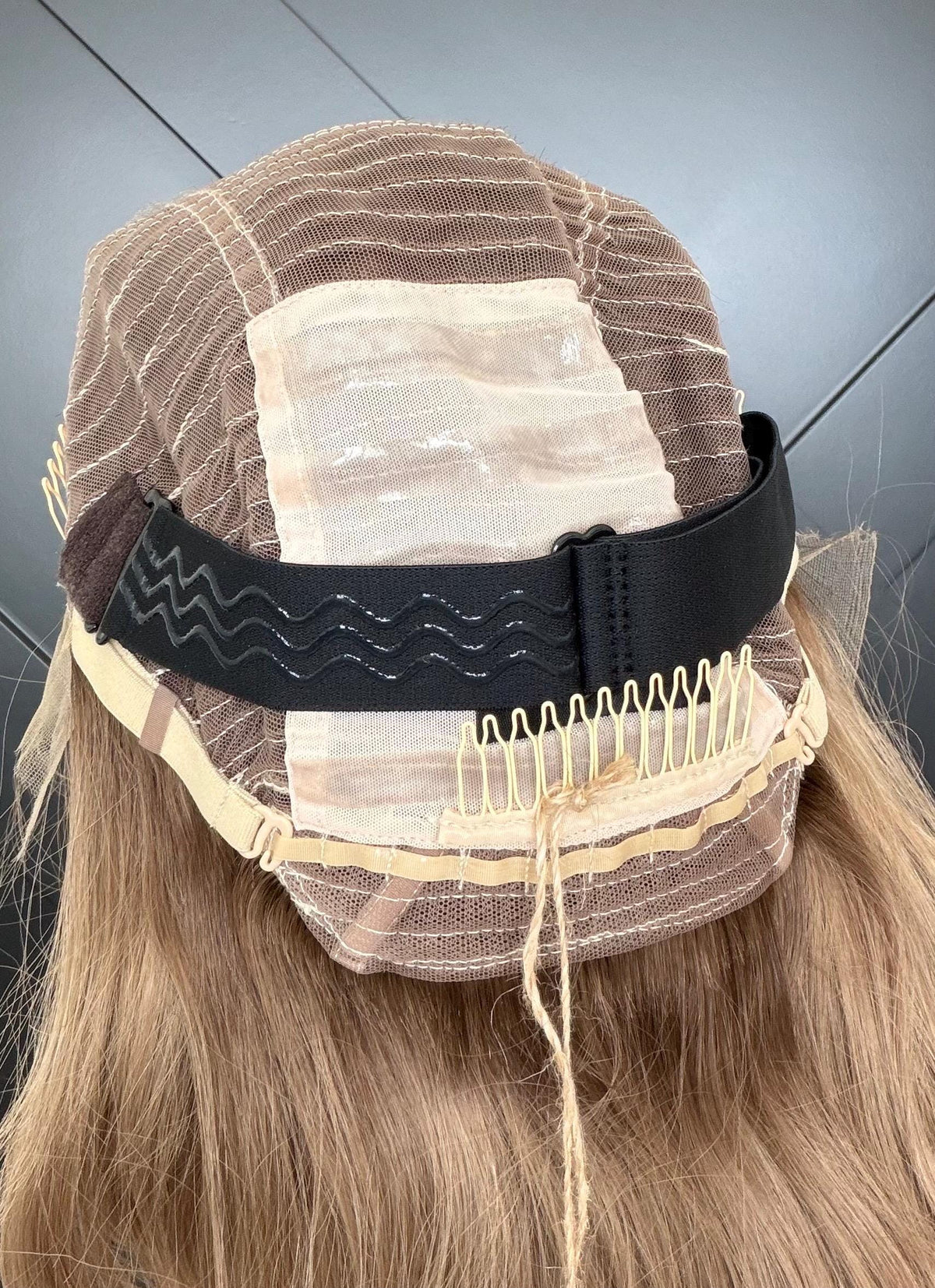 GENEVA Layered Brazilian Virgin Human Hair Wig | Medium Density 5x5.5” Lace Top Wig | Blonde balayage | 18”-26” Bleached Knots