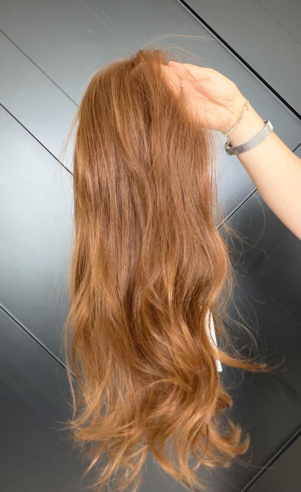 LUCIENE Layered Brazilian Virgin Human Hair Wig | Medium Density 13x6 Lace Front Wig | color#6 Warm Brown Vtabs | 18”-26” Bleached Knots