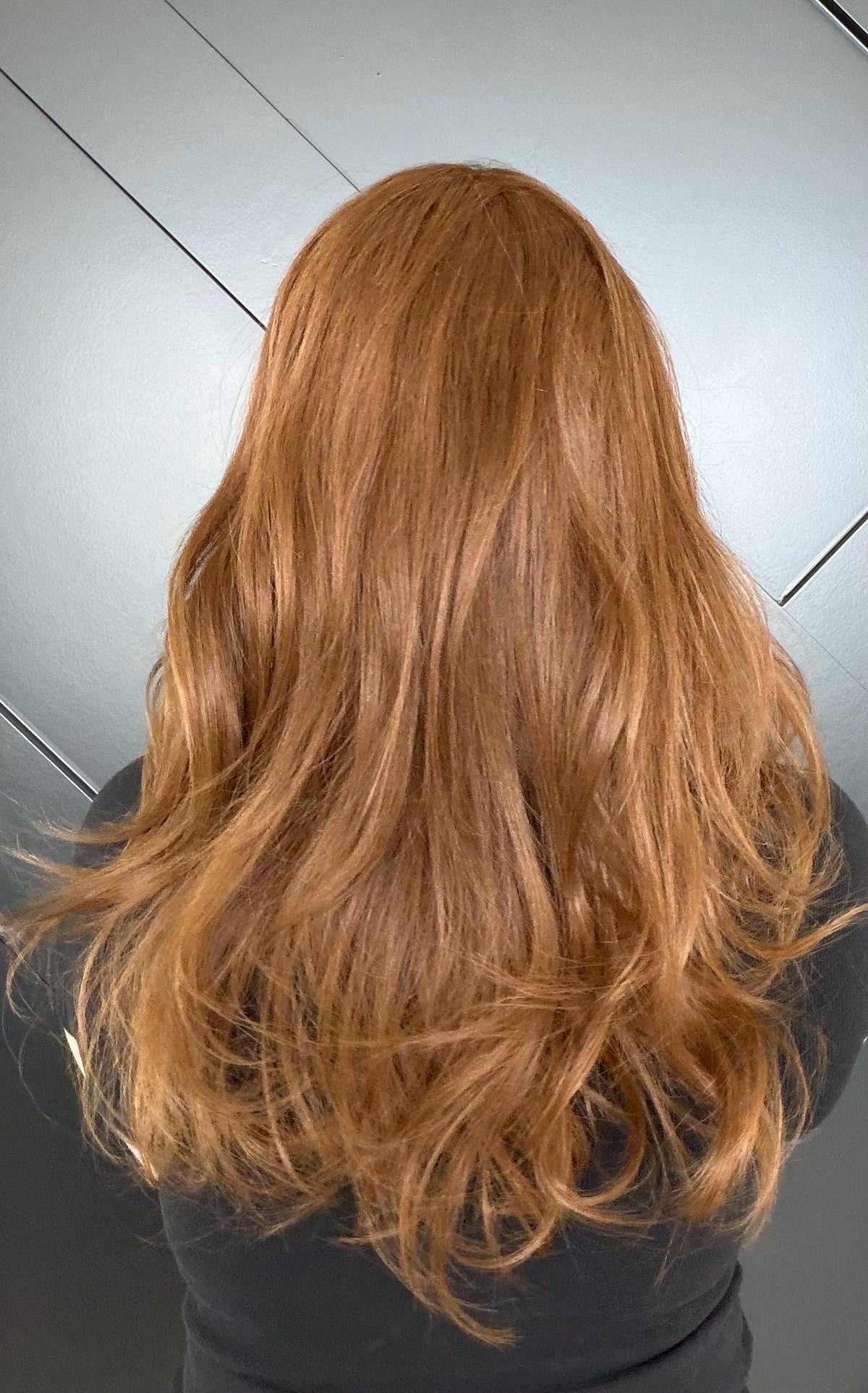 LUCIENE Layered Brazilian Virgin Human Hair Wig | Medium Density 13x6 Lace Front Wig | color#6 Warm Brown Vtabs | 18”-26” Bleached Knots