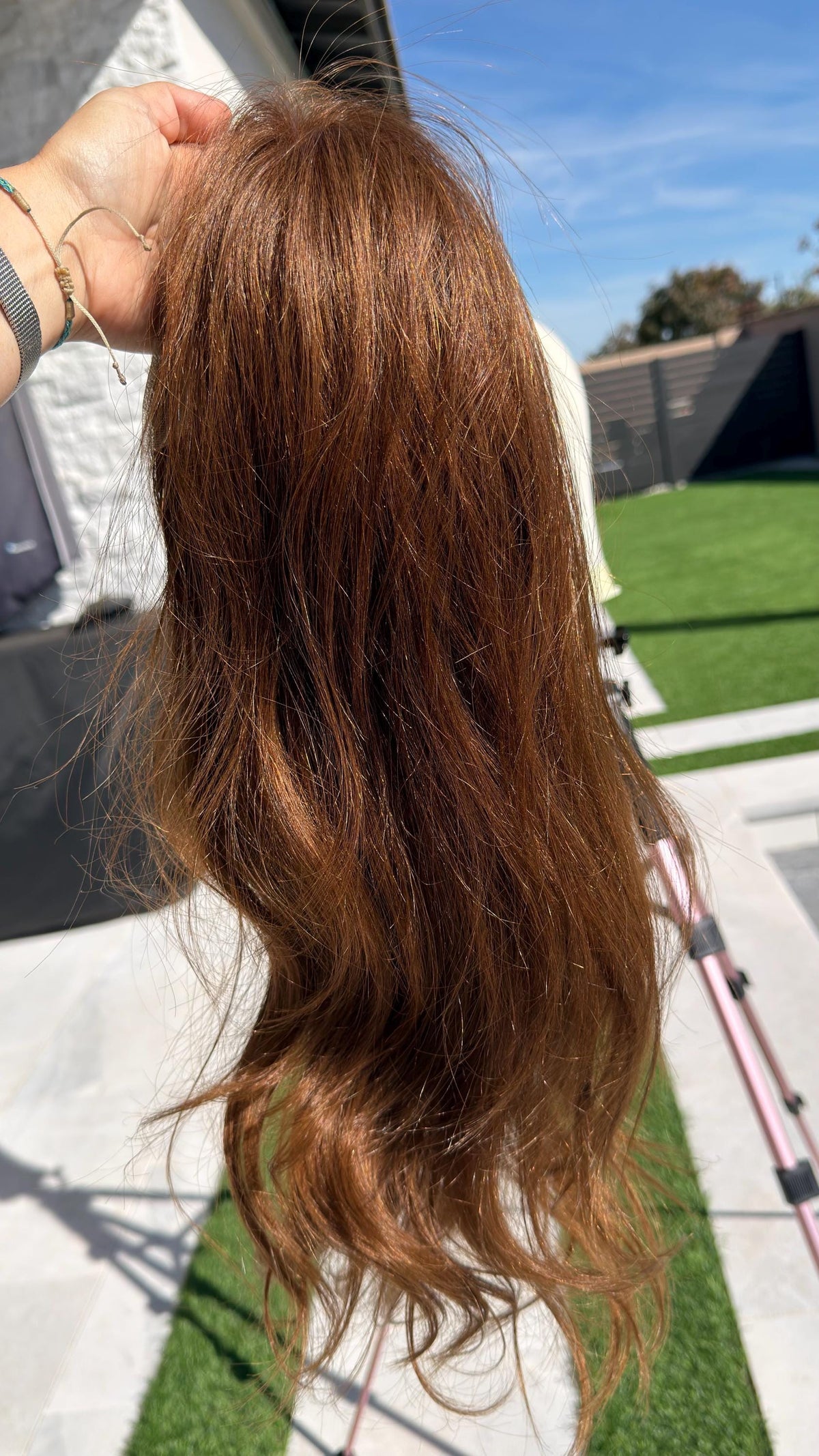 LUCIENE Layered Brazilian Virgin Human Hair Wig | Medium Density 13x6 Lace Front Wig | color#6 Warm Brown Vtabs | 18”-26” Bleached Knots