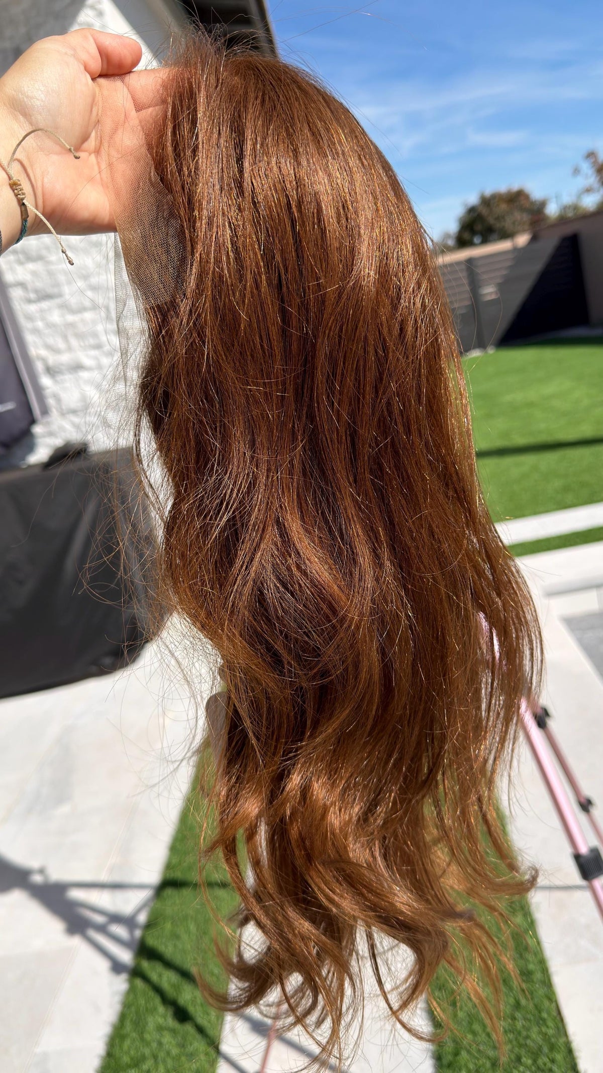 LUCIENE Layered Brazilian Virgin Human Hair Wig | Medium Density 13x6 Lace Front Wig | color#6 Warm Brown Vtabs | 18”-26” Bleached Knots