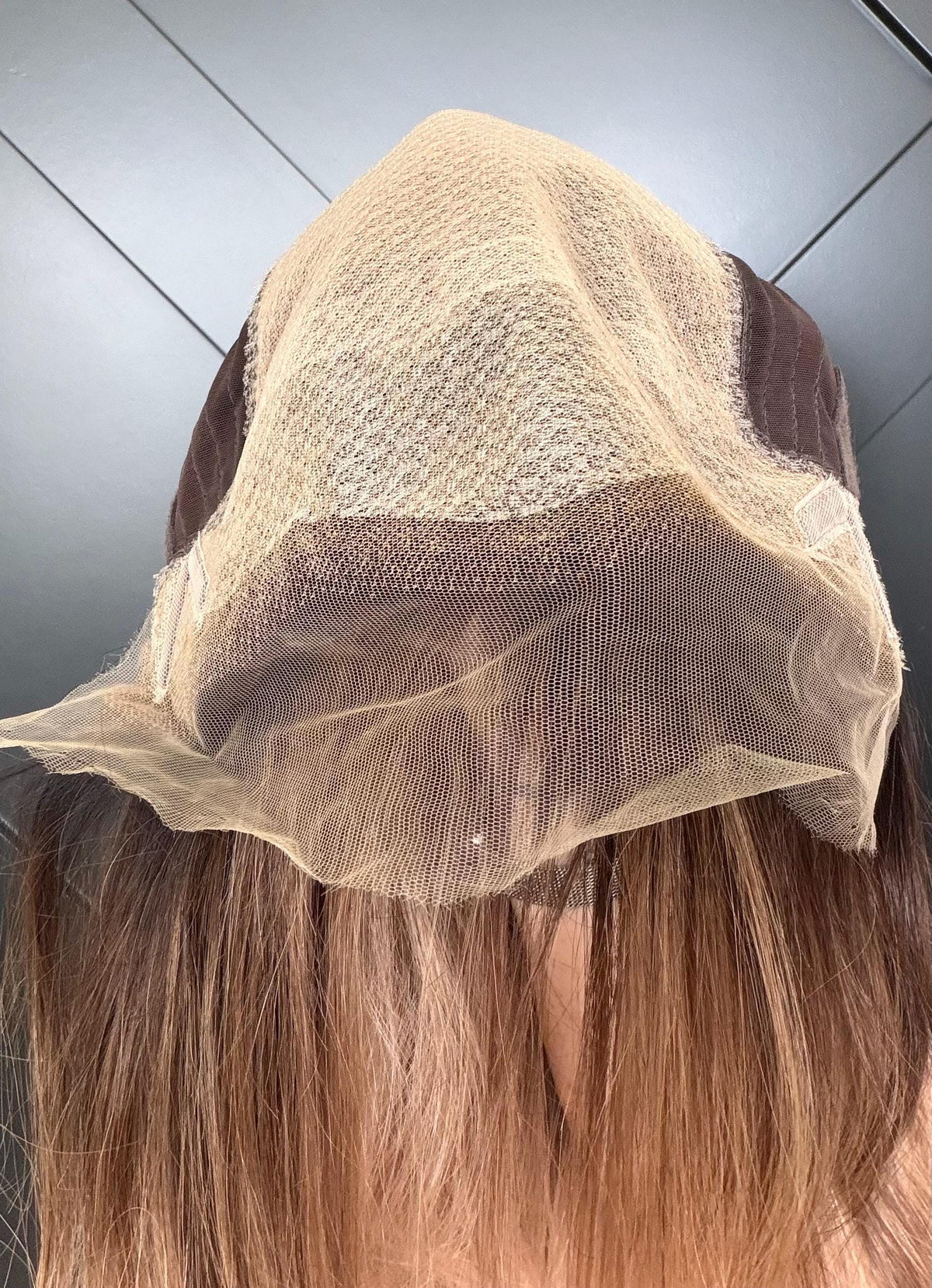 VEDA Layered Brazilian Virgin Human Hair Wig | Medium Density 13x6 Lace Front Wig | Warm blonde balayage Vtabs | 18”-26” Bleached Knots