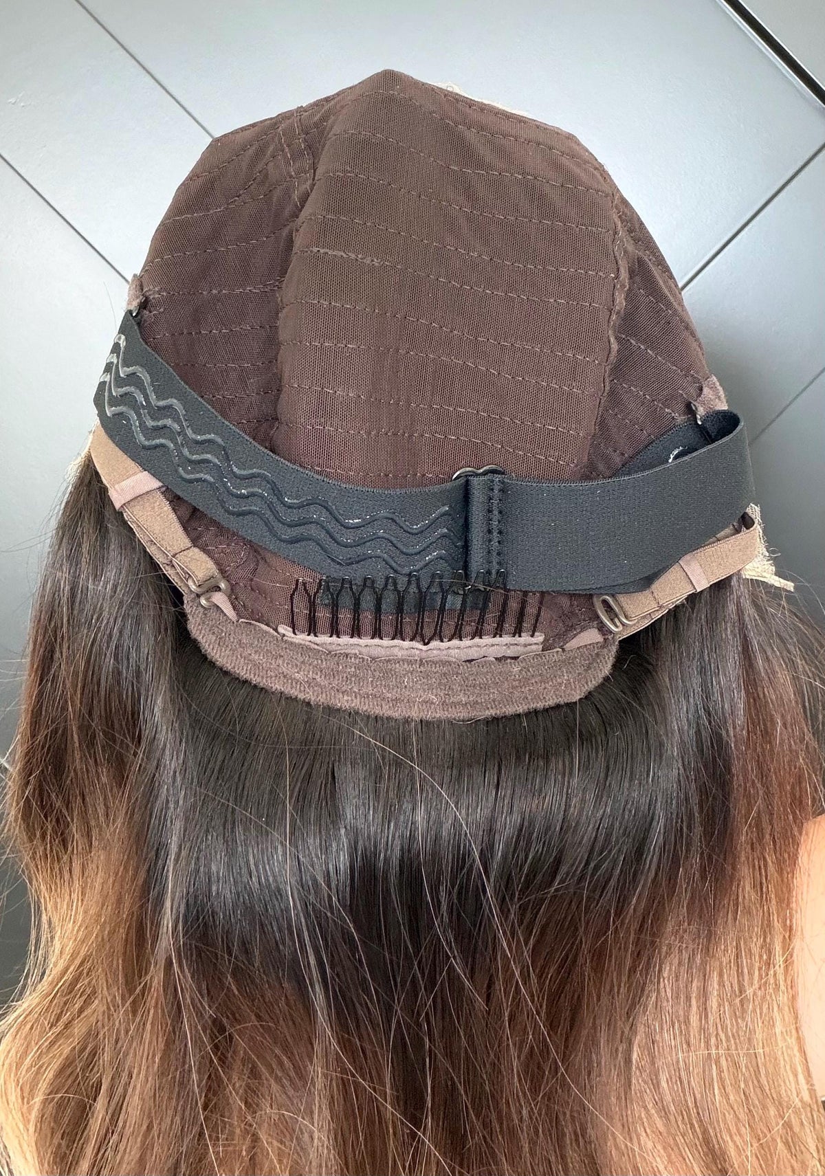 VEDA Layered Brazilian Virgin Human Hair Wig | Medium Density 13x6 Lace Front Wig | Warm blonde balayage Vtabs | 18”-26” Bleached Knots
