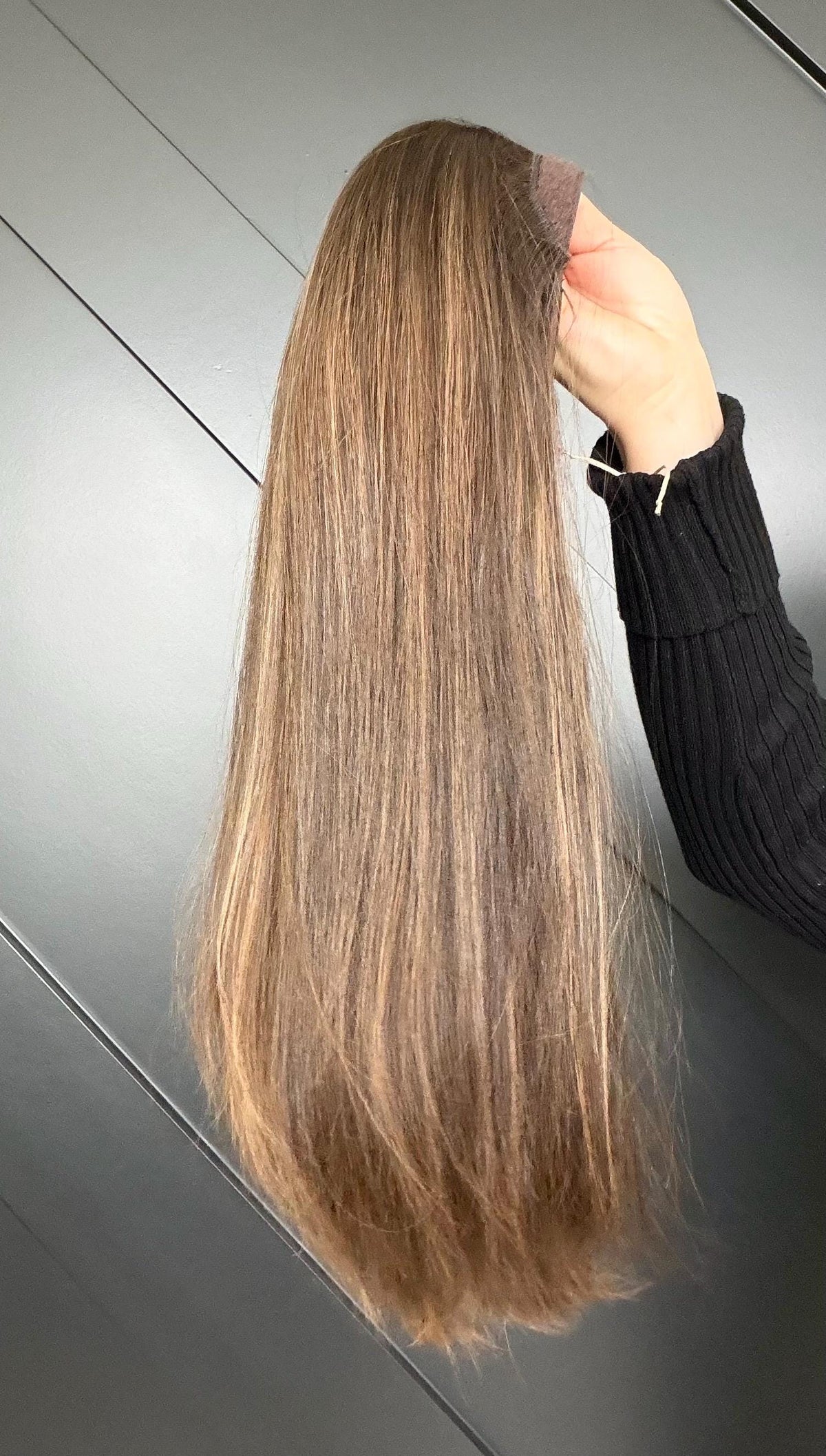 CORINE Bandfall Wig | Premium Brazilian Human Hair | Glueless Headband Wig | Brown with Subtle Caramel Highlights | 16”-20”