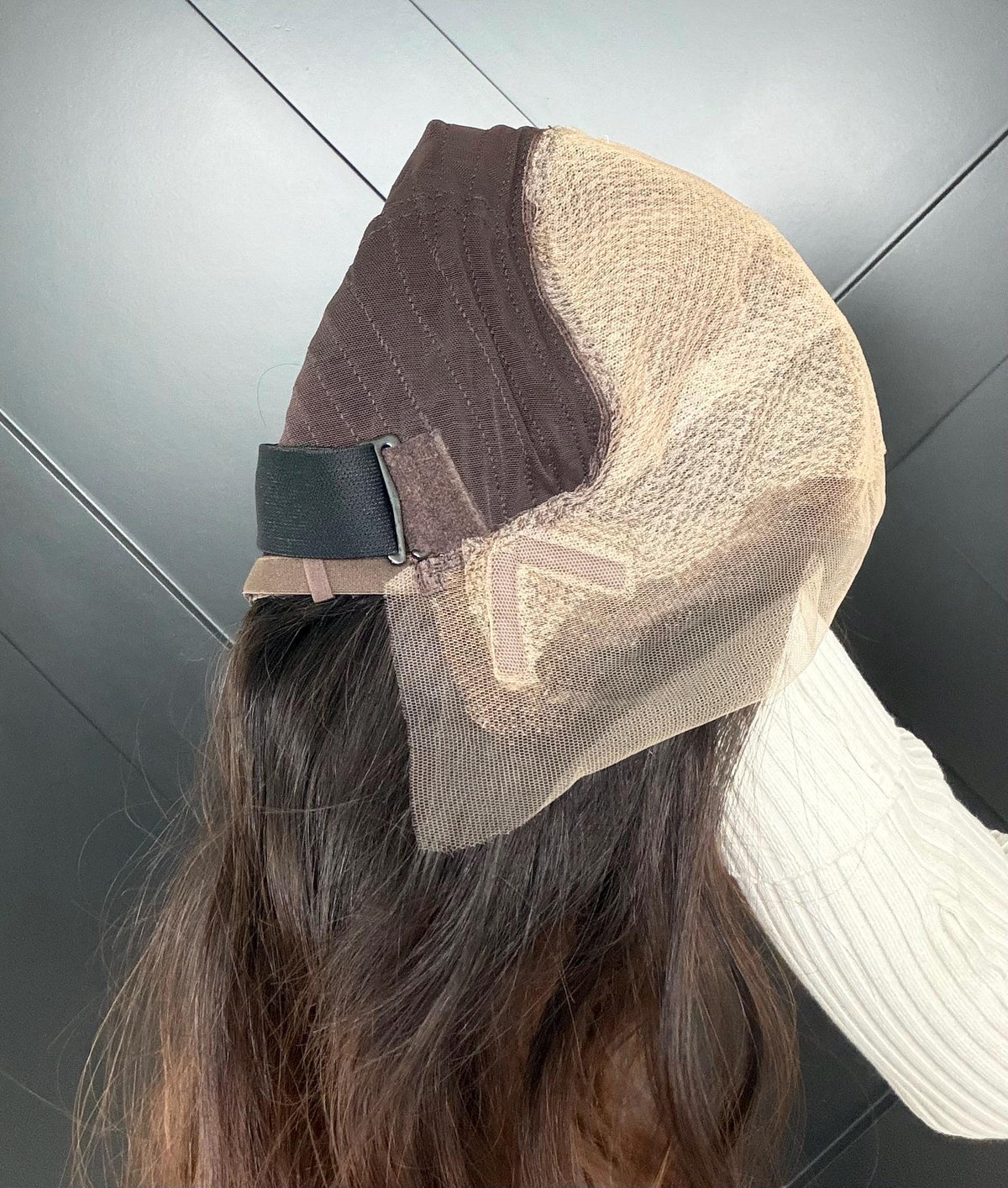 MONET Layered Brazilian Virgin Human Hair Wig | Medium Density 13x6 Lace Front Wig | Dark Brown Auburn Ombre Vtabs | 18”-26” Bleached Knots