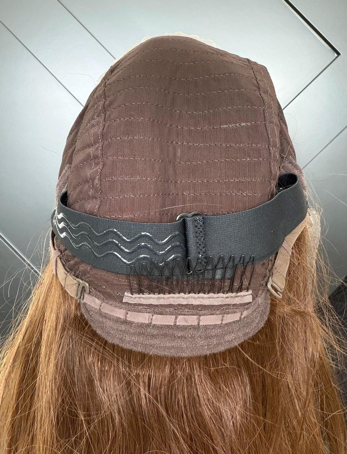 SURI Layered Brazilian Virgin Human Hair Wig | Medium Density 13x6 Lace Front Wig | Honey Brown Blend Vtabs | 18”-26” Bleached Knots
