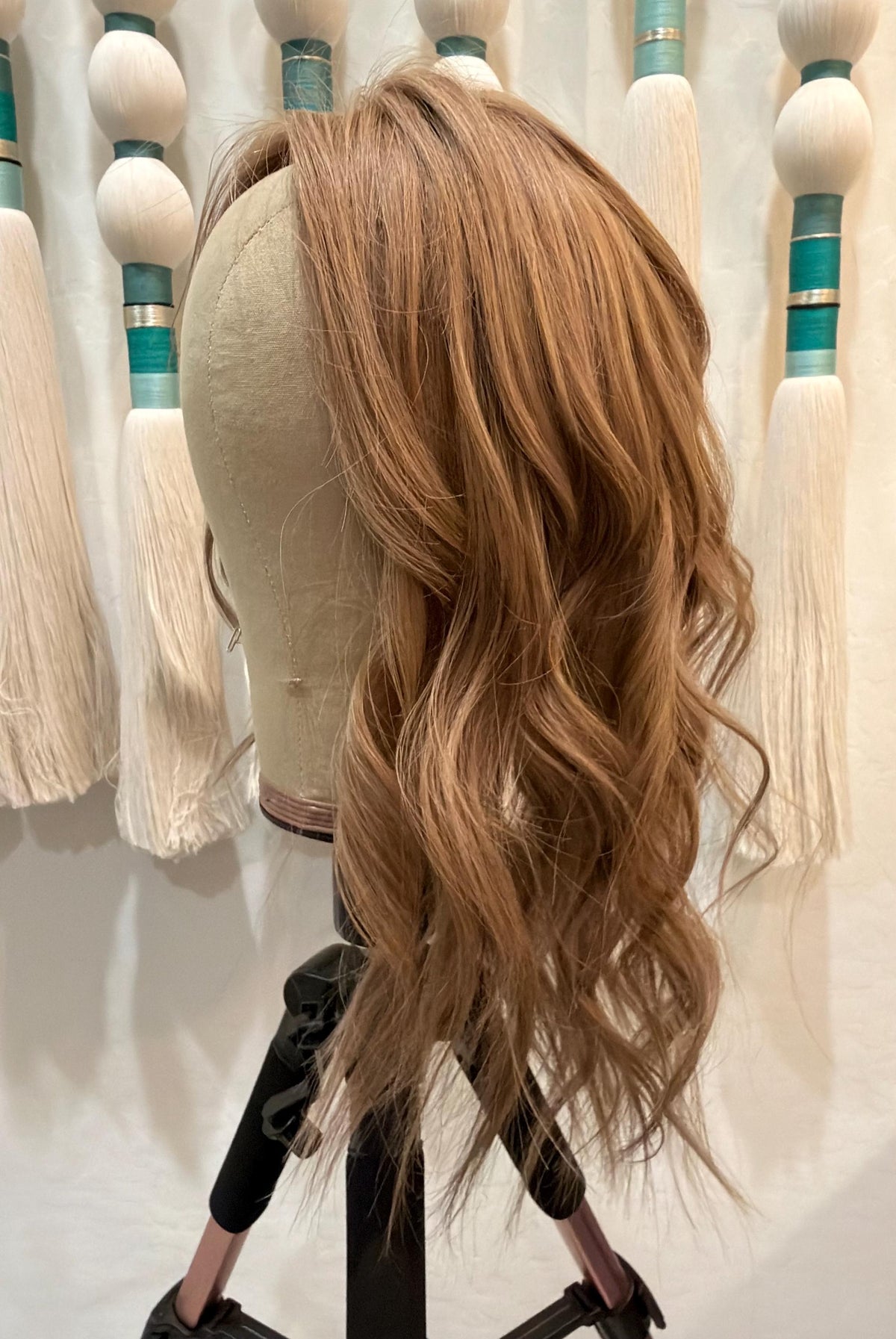 SUNSET Custom-Made Brazilian Premium Hair Topper 16" medium Density Custom Color & Size