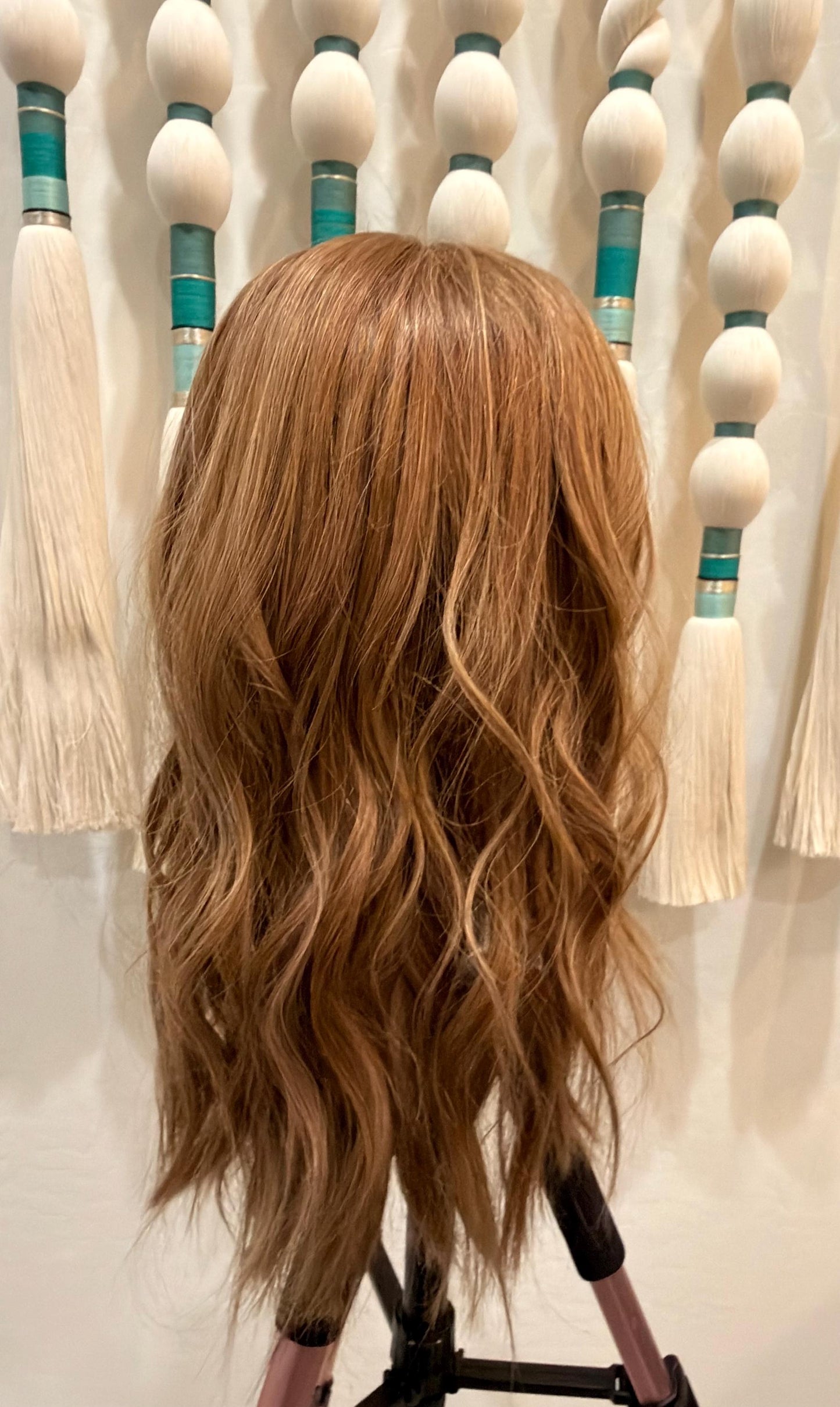 ERICA Custom-Made Clipless Human Hair Topper 18" | Glue-On Topper |8.75x 8.5 Monofilament | handtied Hairpiece density 170gm