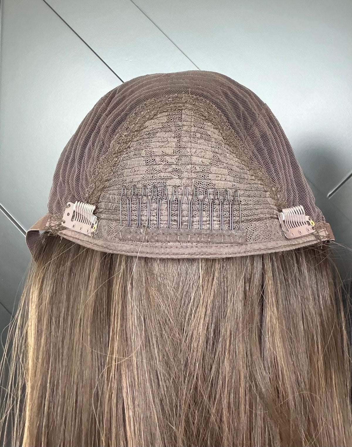 CORINE Bandfall Wig | Premium Brazilian Human Hair | Glueless Headband Wig | Brown with Subtle Caramel Highlights | 16”-20”