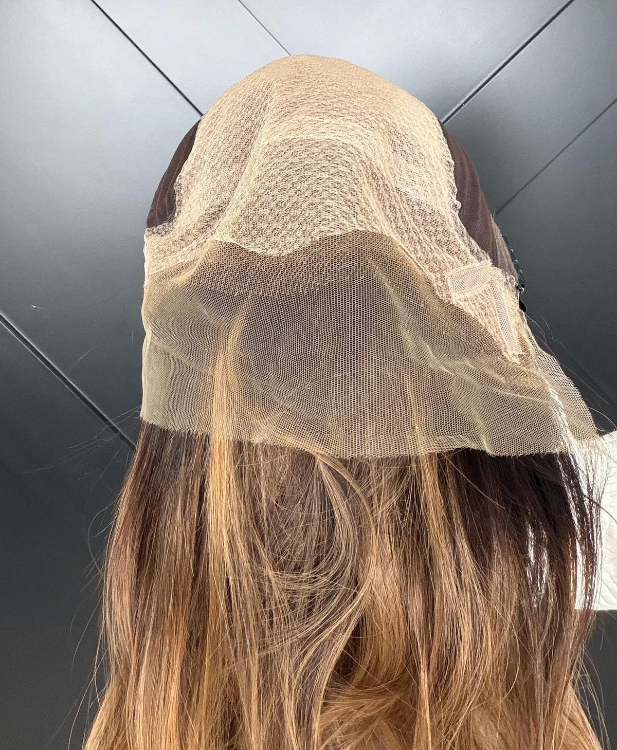 ARIA Layered Brazilian Virgin Human Hair Wig | Medium Density 13x6 Lace Front Wig | Soft Cool Bronde Vtabs | 18”-26” Bleached Knots