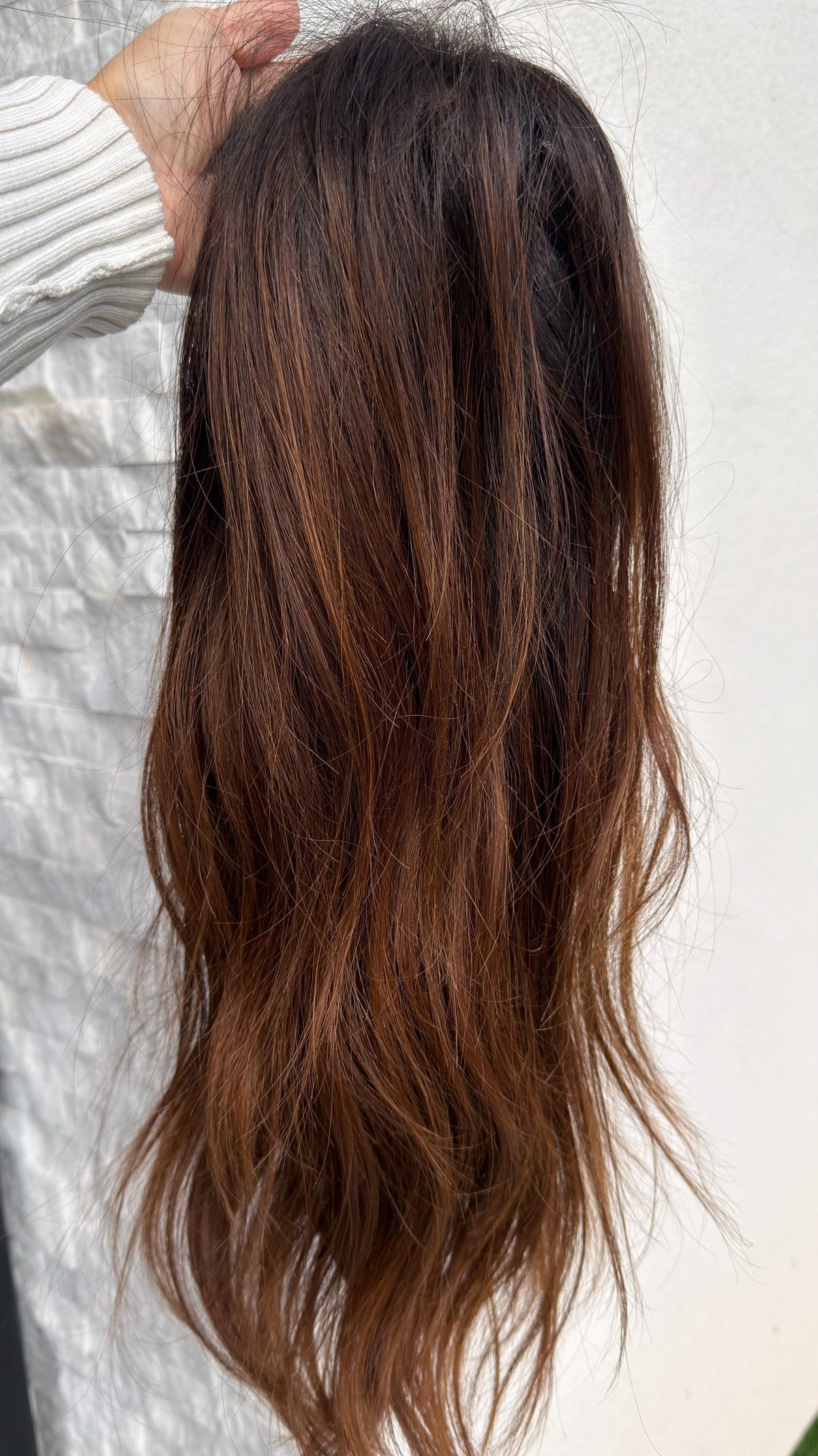 ISOLA Layered Brazilian Virgin Human Hair Wig | Medium Density 13x6 Lace Front Wig | Natural Cocoa Brown Vtabs | 18”-26” Bleached Knots