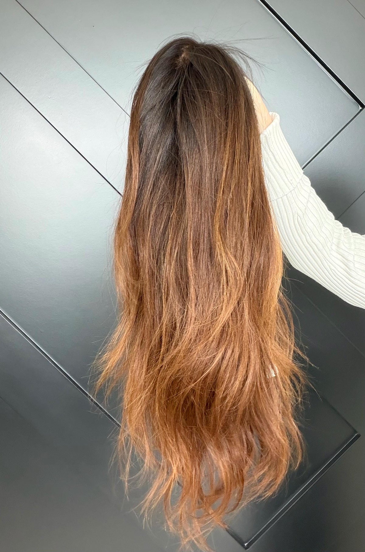 ISOLA Layered Brazilian Virgin Human Hair Wig | Medium Density 13x6 Lace Front Wig | Natural Cocoa Brown Vtabs | 18”-26” Bleached Knots