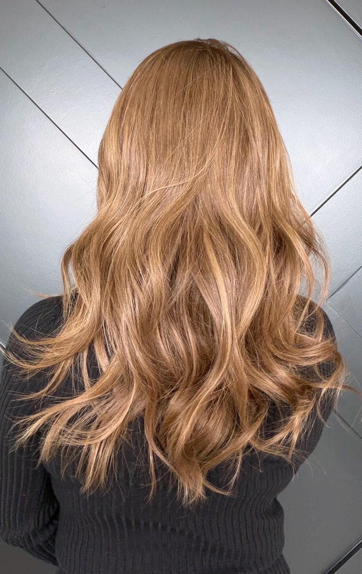AVELINE Layered Brazilian Virgin Human Hair Wig | Medium Density 13x6 Lace Front Wig Vtabs | 18”-26” Bleached Knots Light Cocoa with Honey