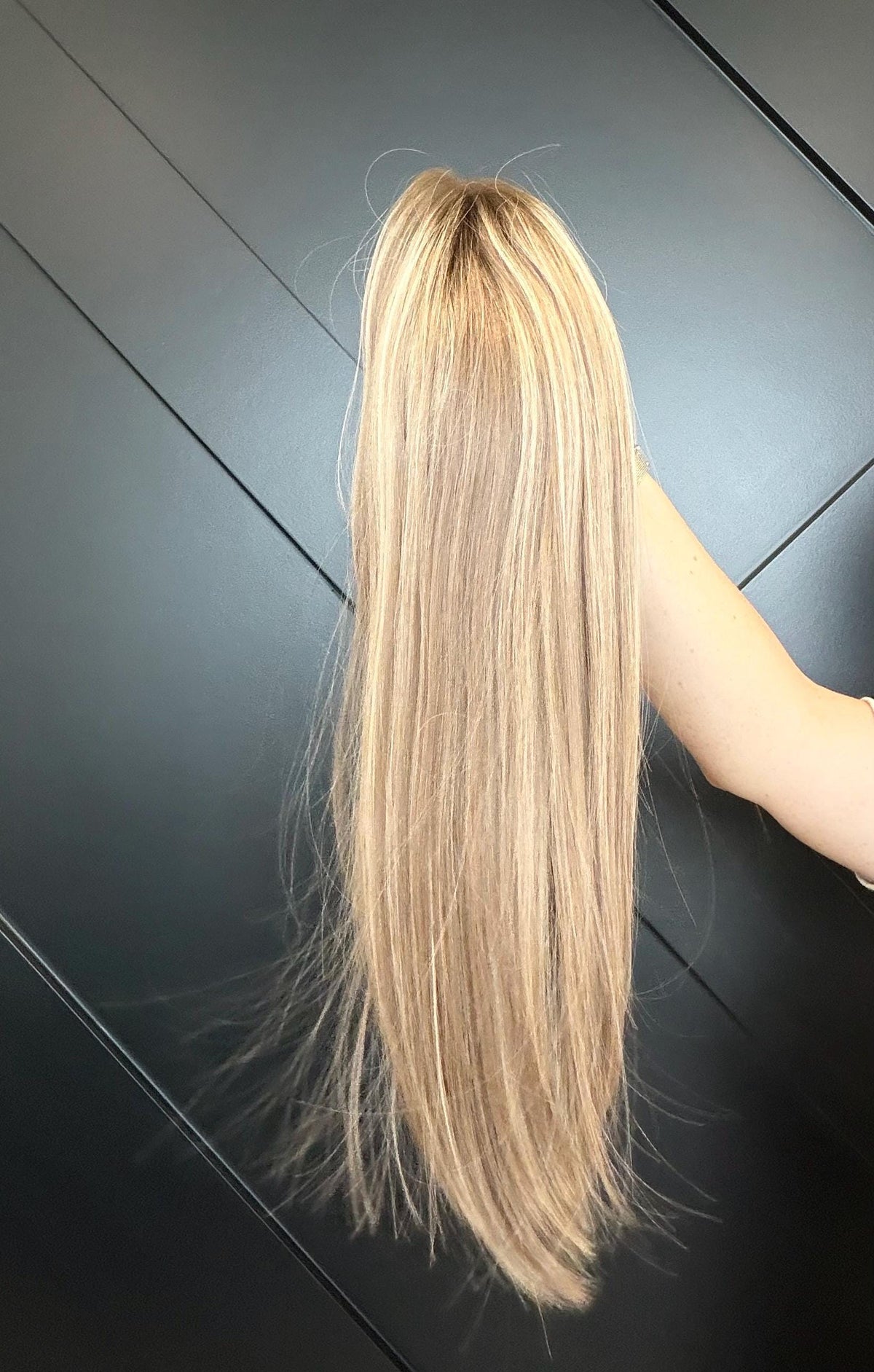 BAILEY Slavic Human Hair Topper 12”-14"-16" | 6.5”x7” Closed Lace with Halo| Low Density | Medium Bronde with Golden Highlights