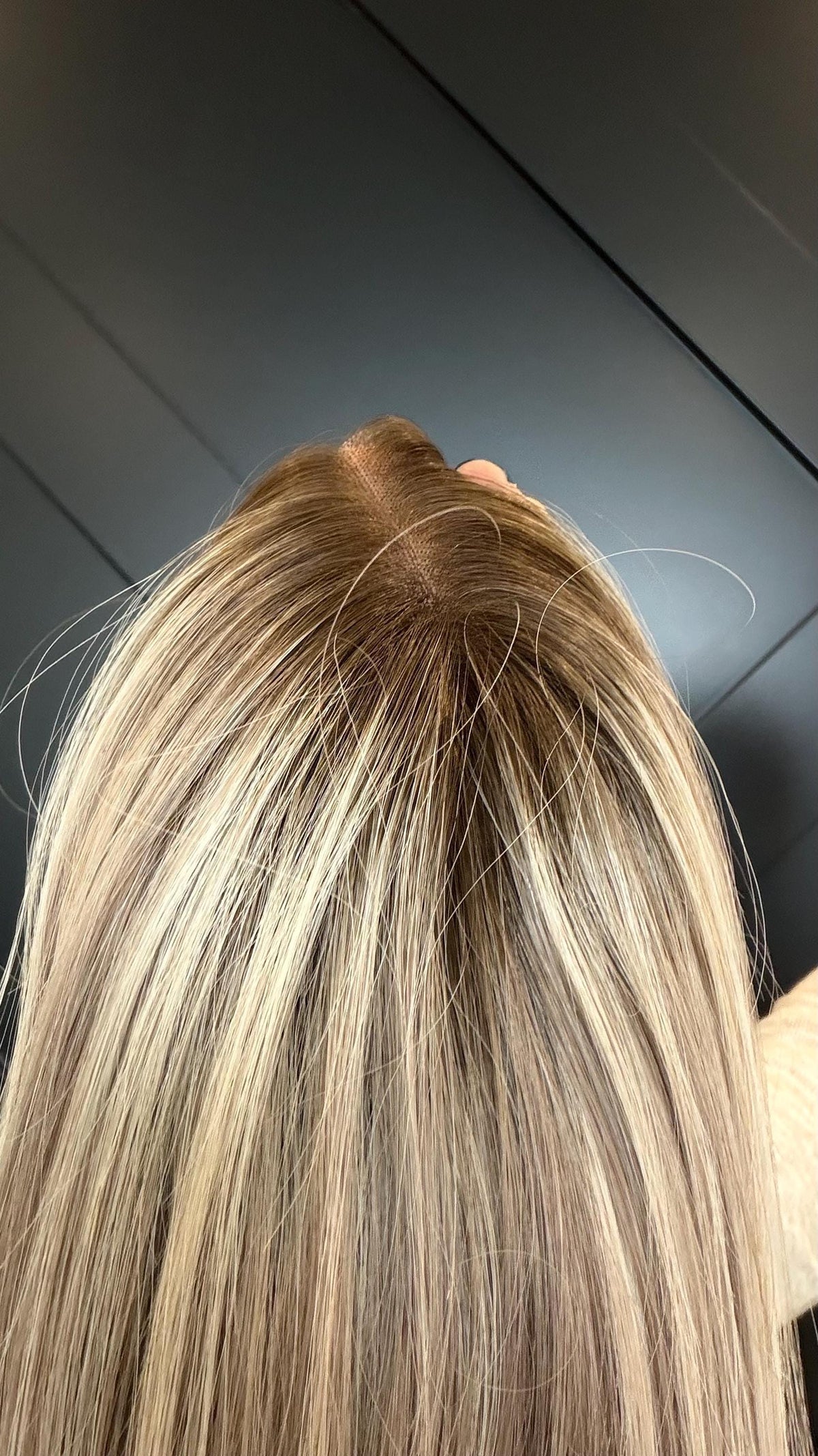BAILEY Slavic Human Hair Topper 12”-14"-16" | 6.5”x7” Closed Lace with Halo| Low Density | Medium Bronde with Golden Highlights