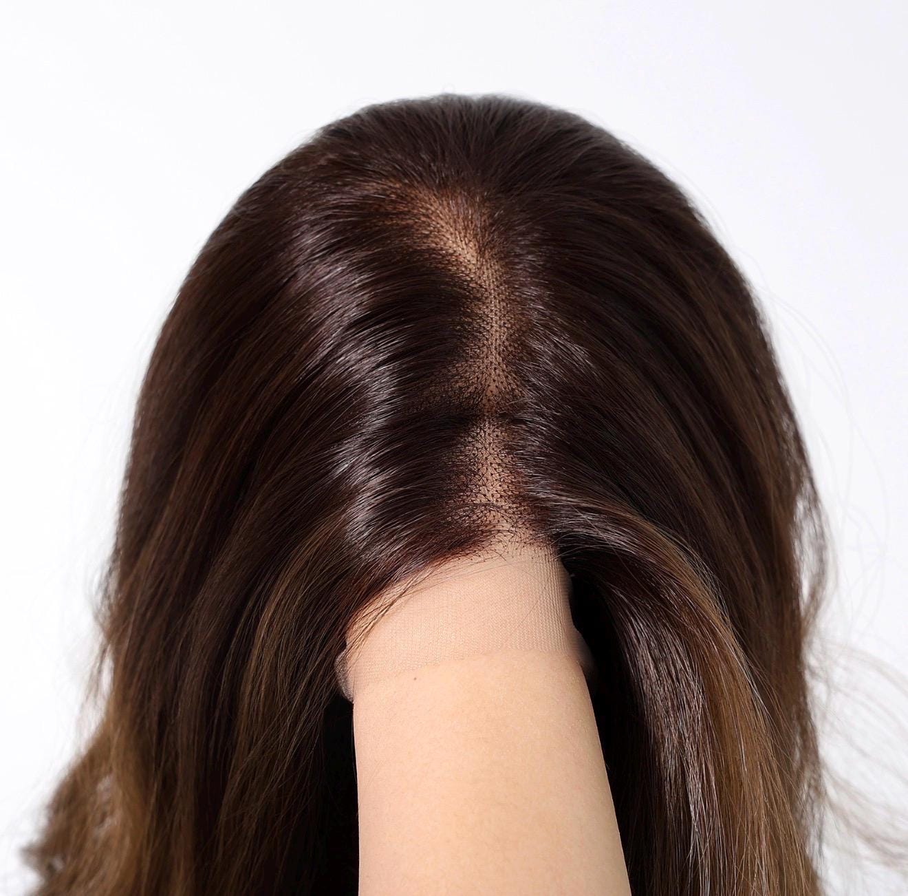 HD Synthetic Lace Front Wig – 26” | Futura Fiber | Heat-Resistant | 150–180% Density | Long Brunette Wig | Natural Waves