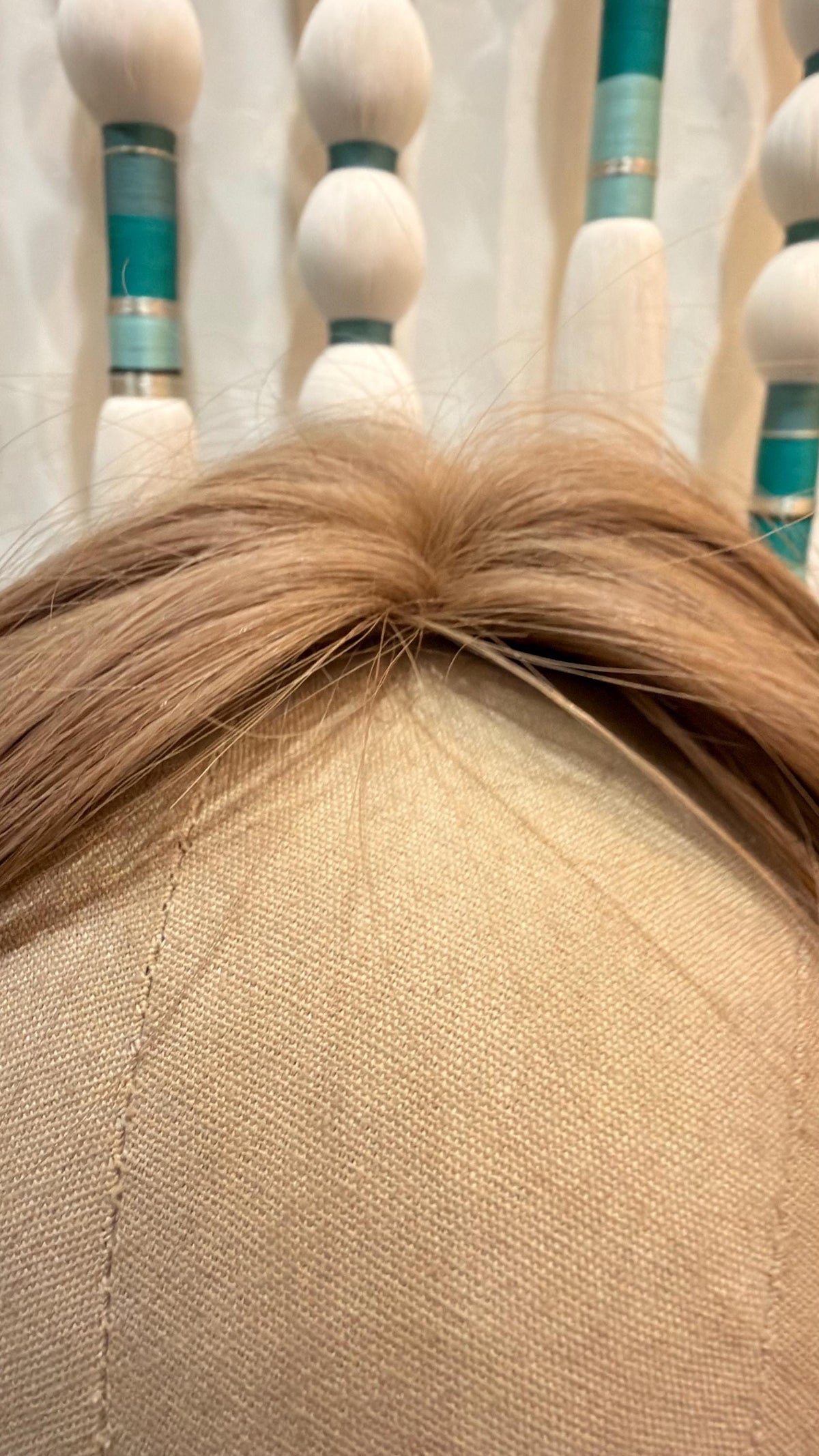 SUNSET Custom-Made Brazilian Premium Hair Topper 16" medium Density Custom Color & Size