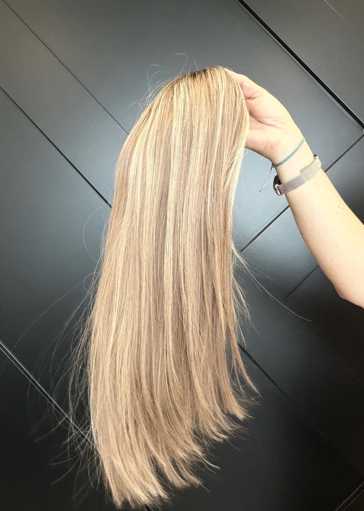BAILEY Slavic Human Hair Topper 12”-14"-16" | 6.5”x7” Closed Lace with Halo| Low Density | Medium Bronde with Golden Highlights