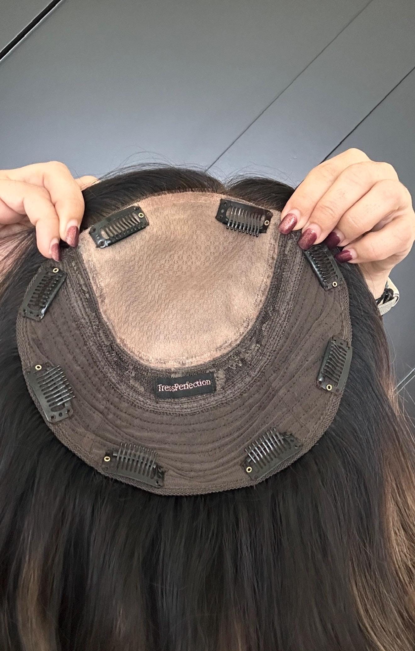 Coco Premium Remy Human Hair Topper – 12” | High Density | 8x8 Base | 4x5 Silk Top