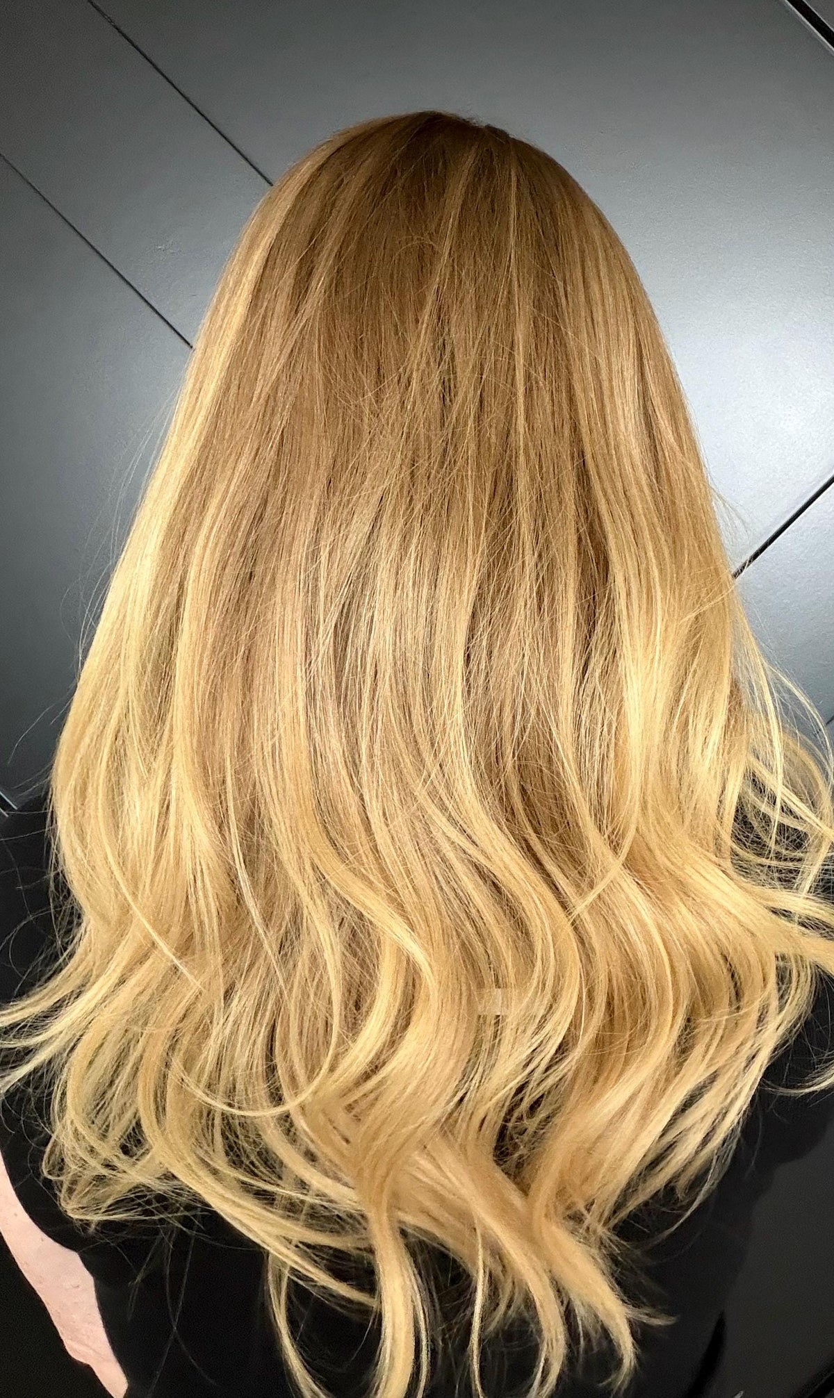 CLEO Layered Brazilian Virgin Human Hair Wig | Medium Density 13x6 Lace Front Wig | Soft Golden Blonde Vtabs | 18”-26” Bleached Knots