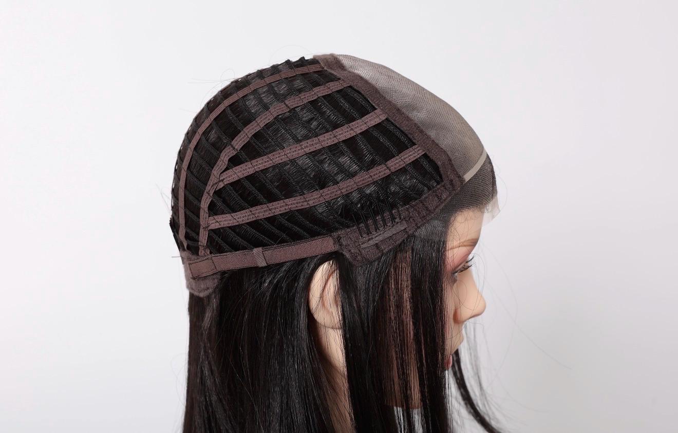 Dark Brown 20" Monofilament Top Wig, Heat-Resistant Futura Fiber, Natural Density CAFE