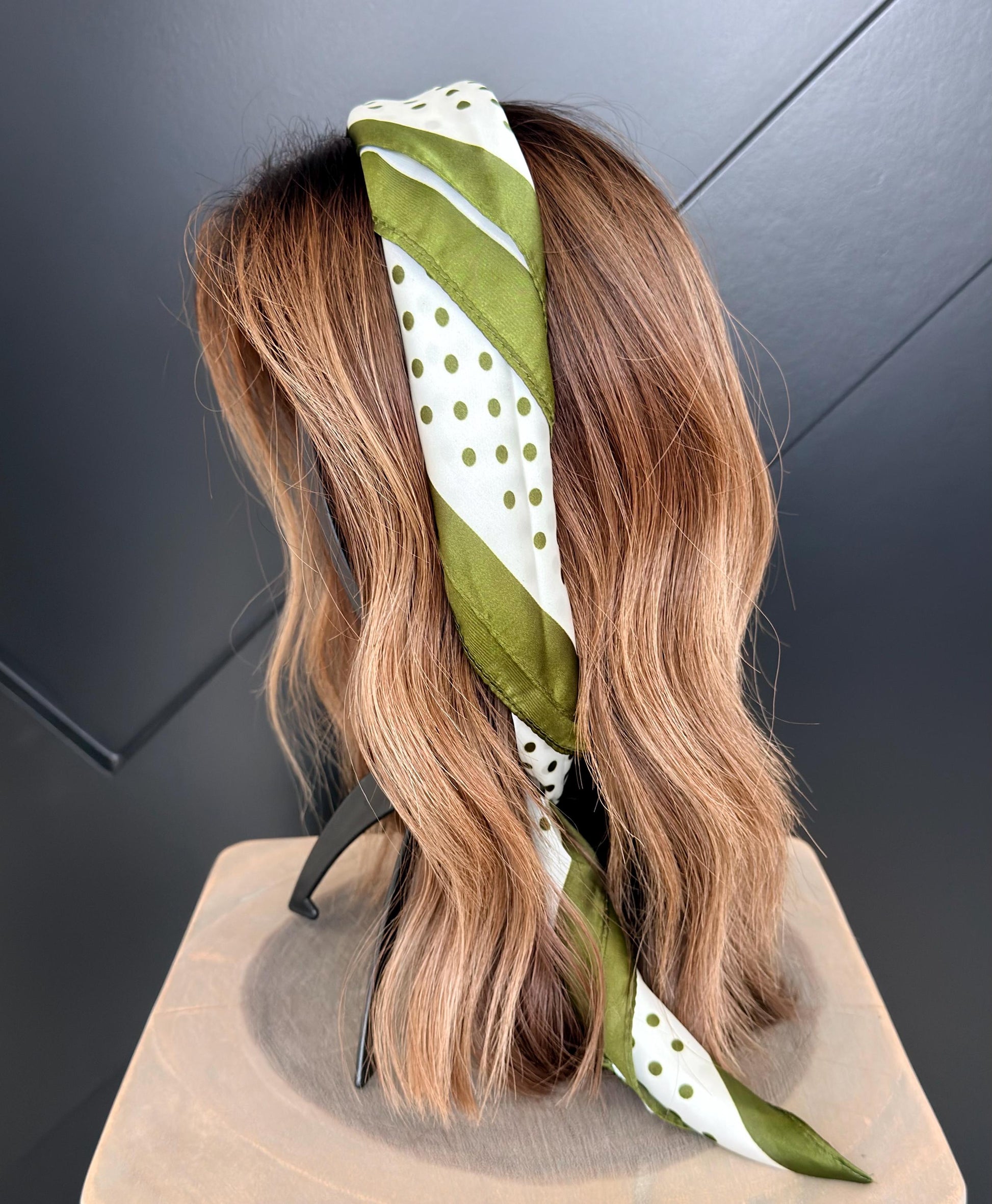 Silk Hair Scarf for Wigs and Hair Toppers Wig Styling Head Scarf Elegant Hair Wrap for Wigs Alopecia and Hair Protection Wig not