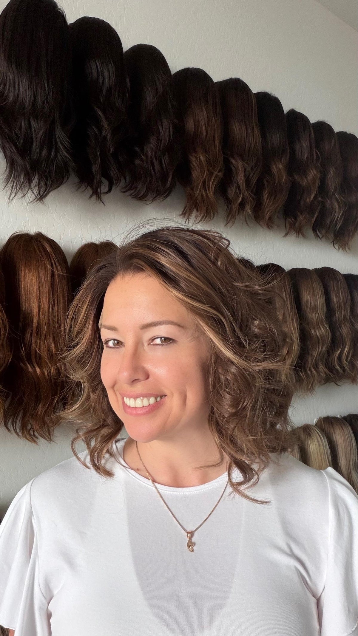 TIRAMISU Layered Brazilian Remy Human Hair Wig | 13x6 Lace front Wig | Warm bronde balayage | 16” Bleached Knot natural density