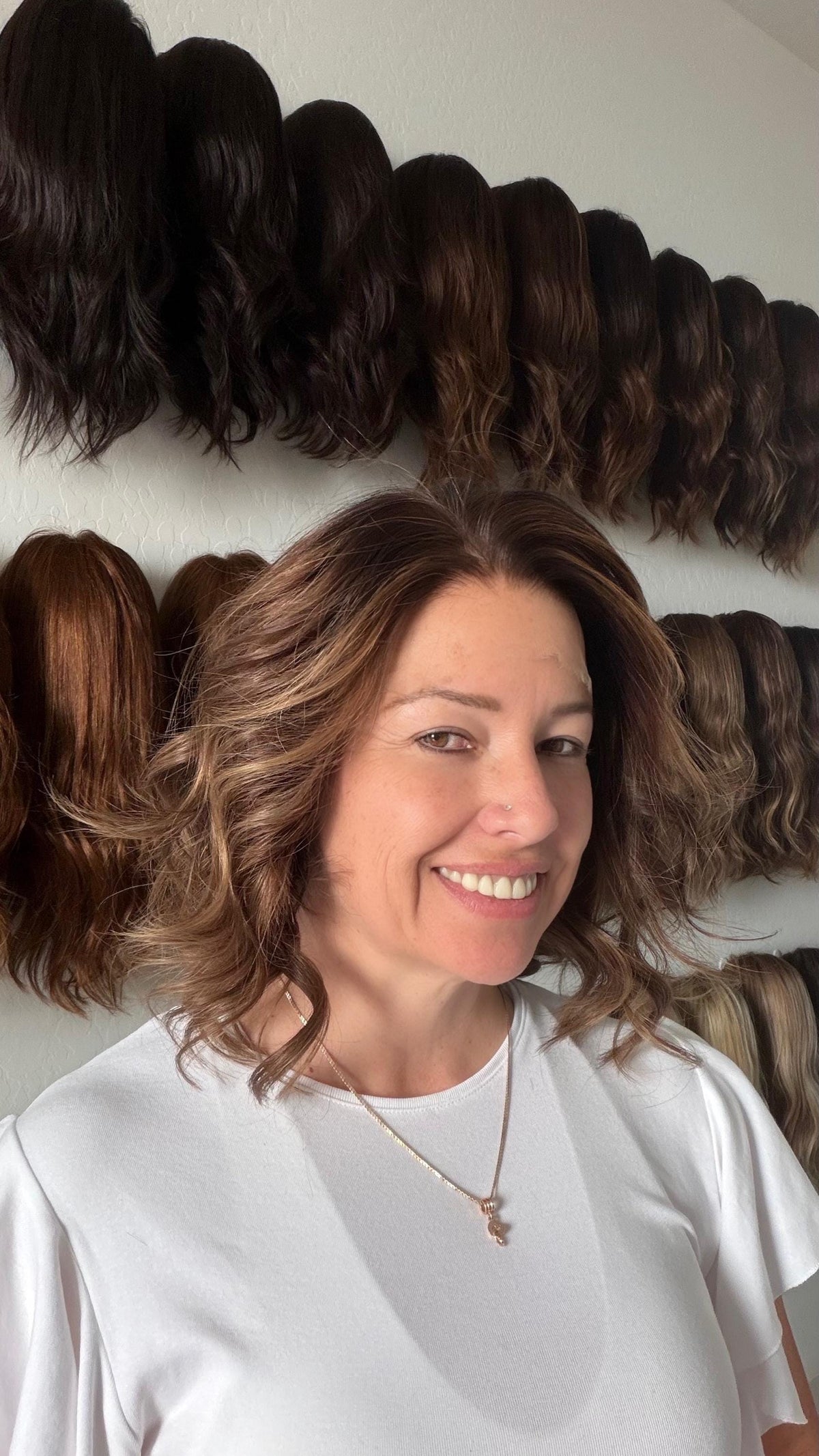 TIRAMISU Layered Brazilian Remy Human Hair Wig | 13x6 Lace front Wig | Warm bronde balayage | 16” Bleached Knot natural density