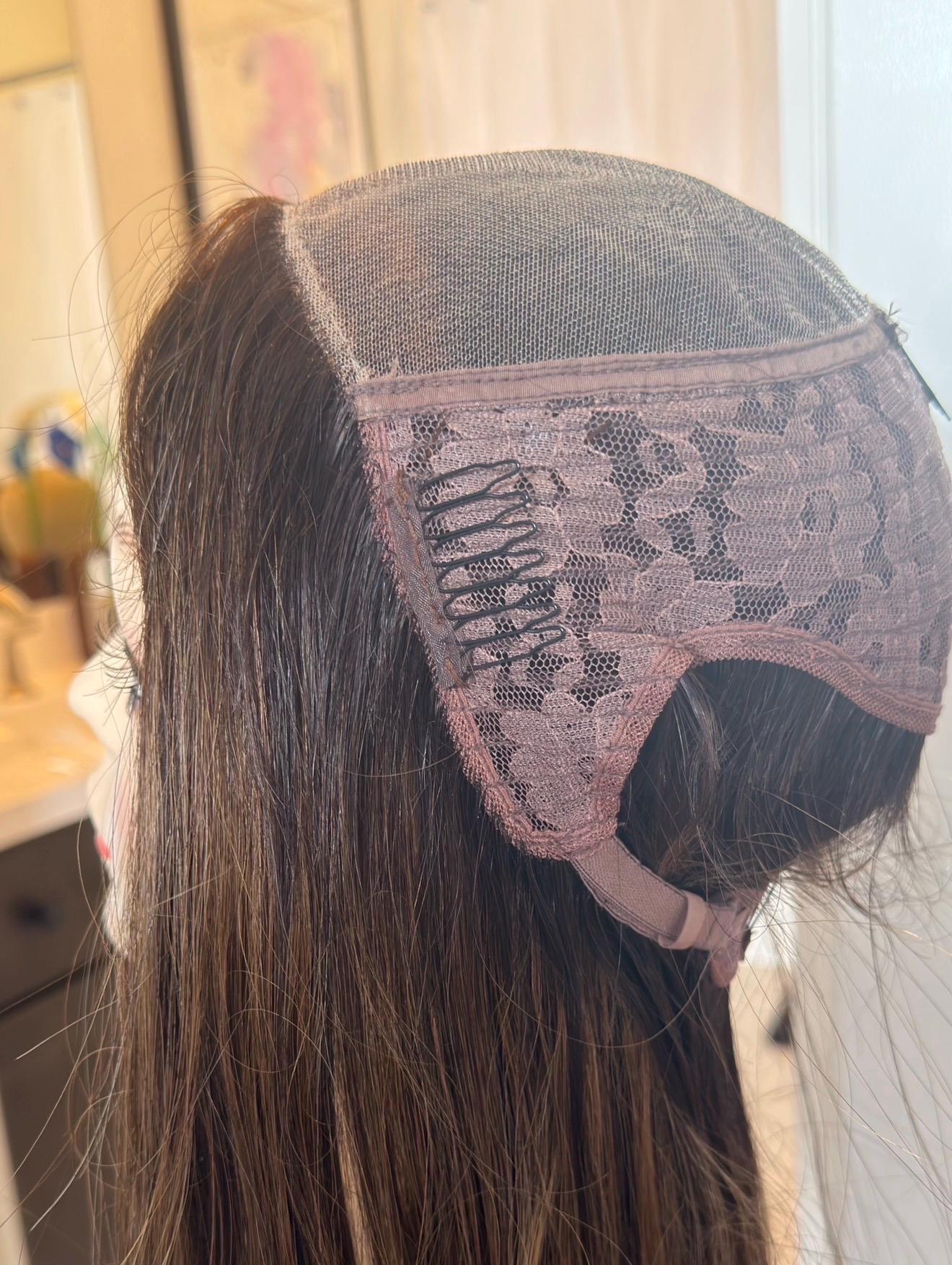 TORINO Clipless hair Topper band 9x9 European Remy Human Hair No Clips Wig Alternative Full Coverage Topper Custom Color Length 16”-22”