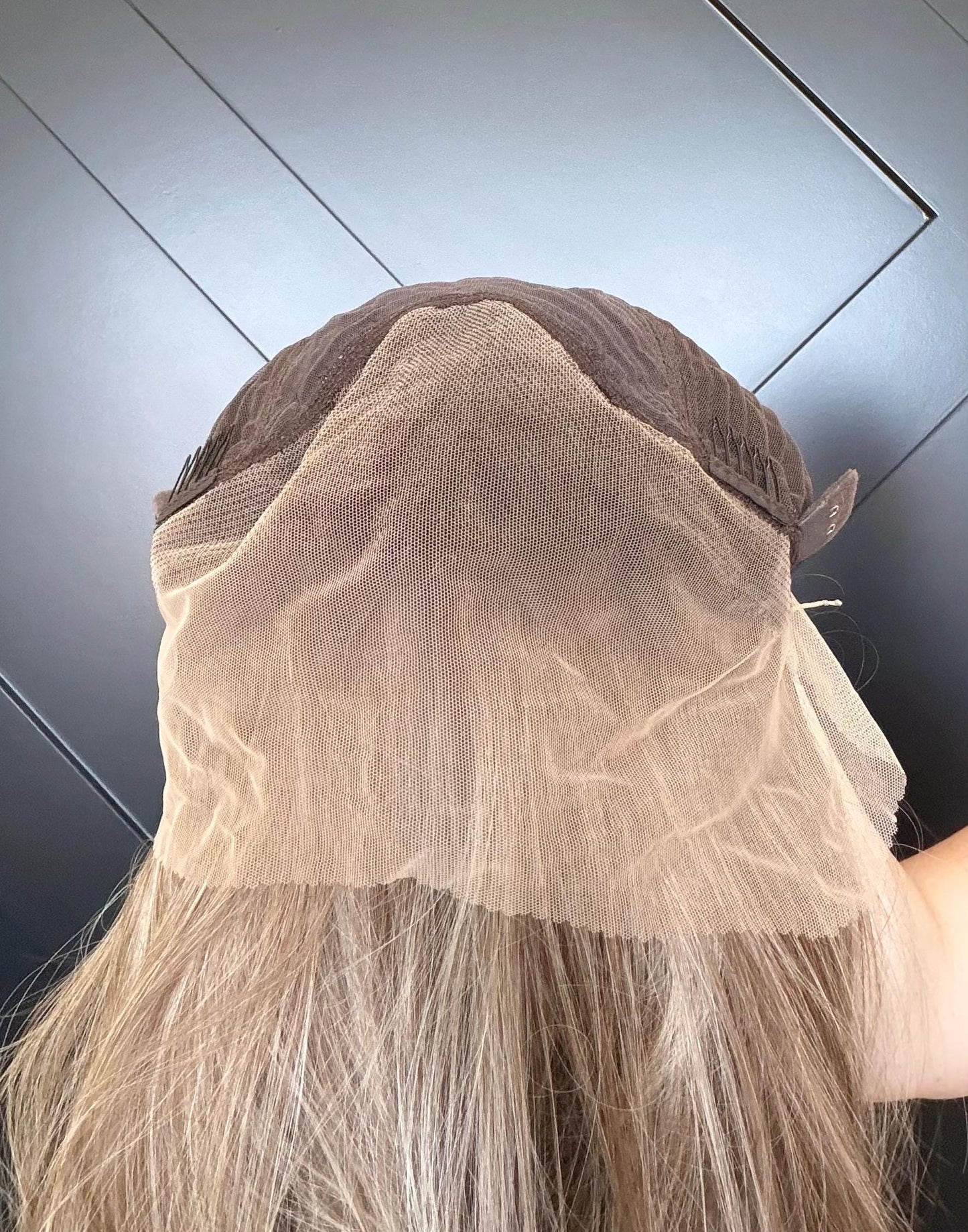 30" Lace Front Wig – Heat-Resistant Futura Fiber, Highlight Blonde Balayage Natural density Layered Haircut customization available RIO